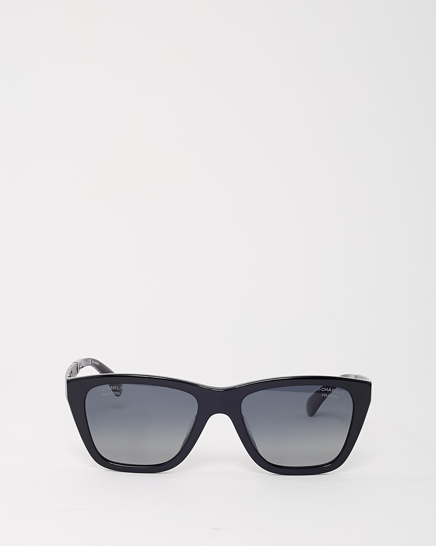 Lunettes de soleil rectangulaires Chanel en acétate marron foncé 5468/B/A