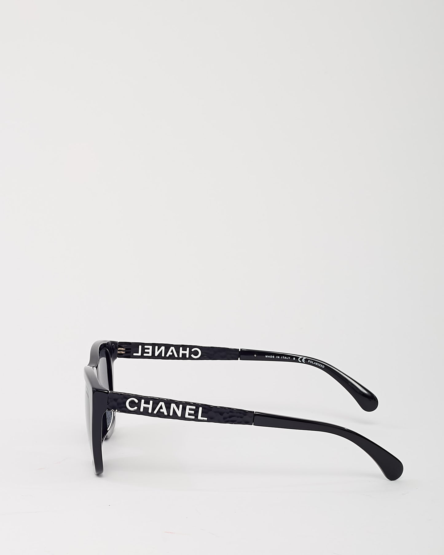 Lunettes de soleil rectangulaires Chanel en acétate marron foncé 5468/B/A