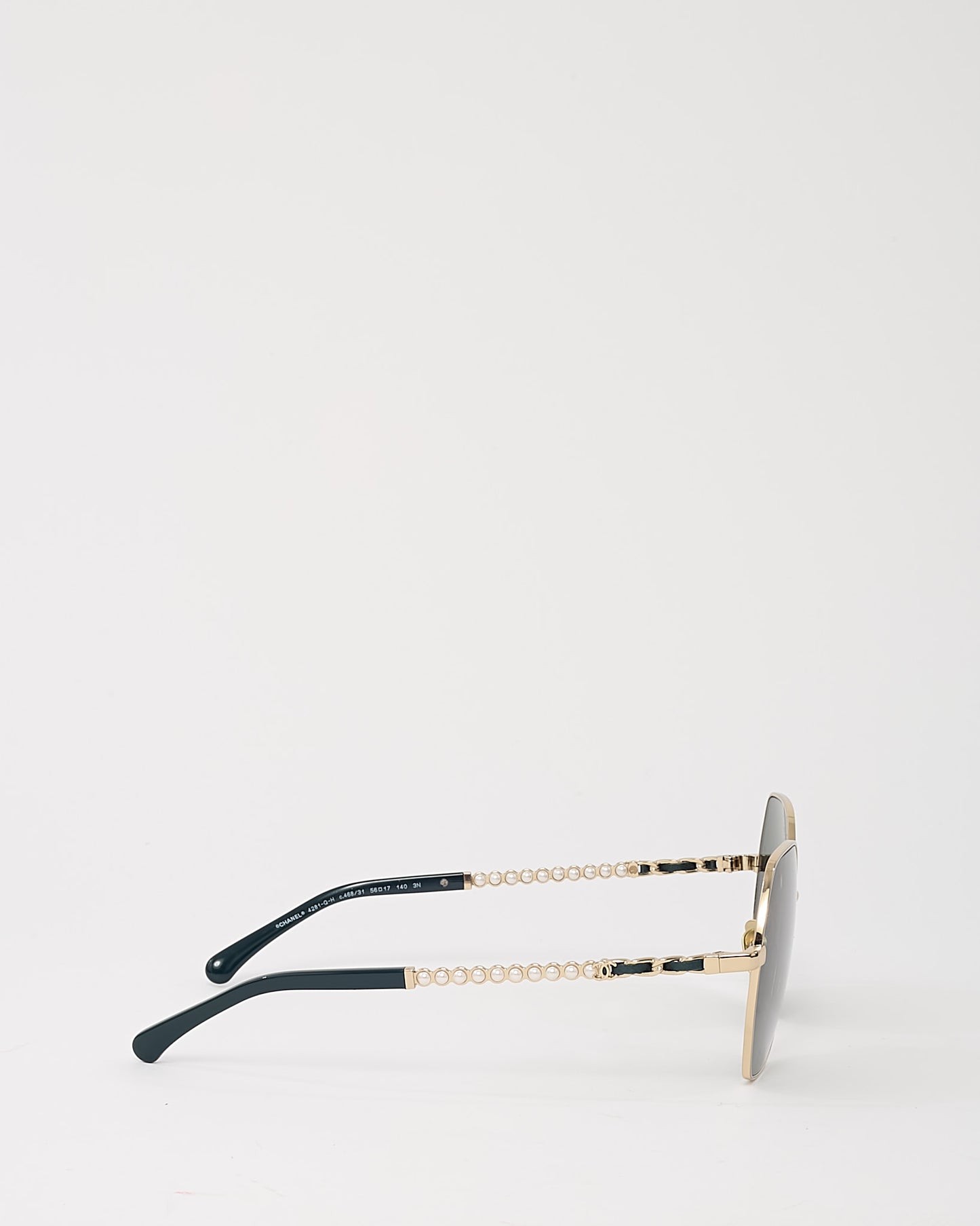 Lunettes de soleil rectangulaires Chanel en acétate marron foncé 5468/B/A