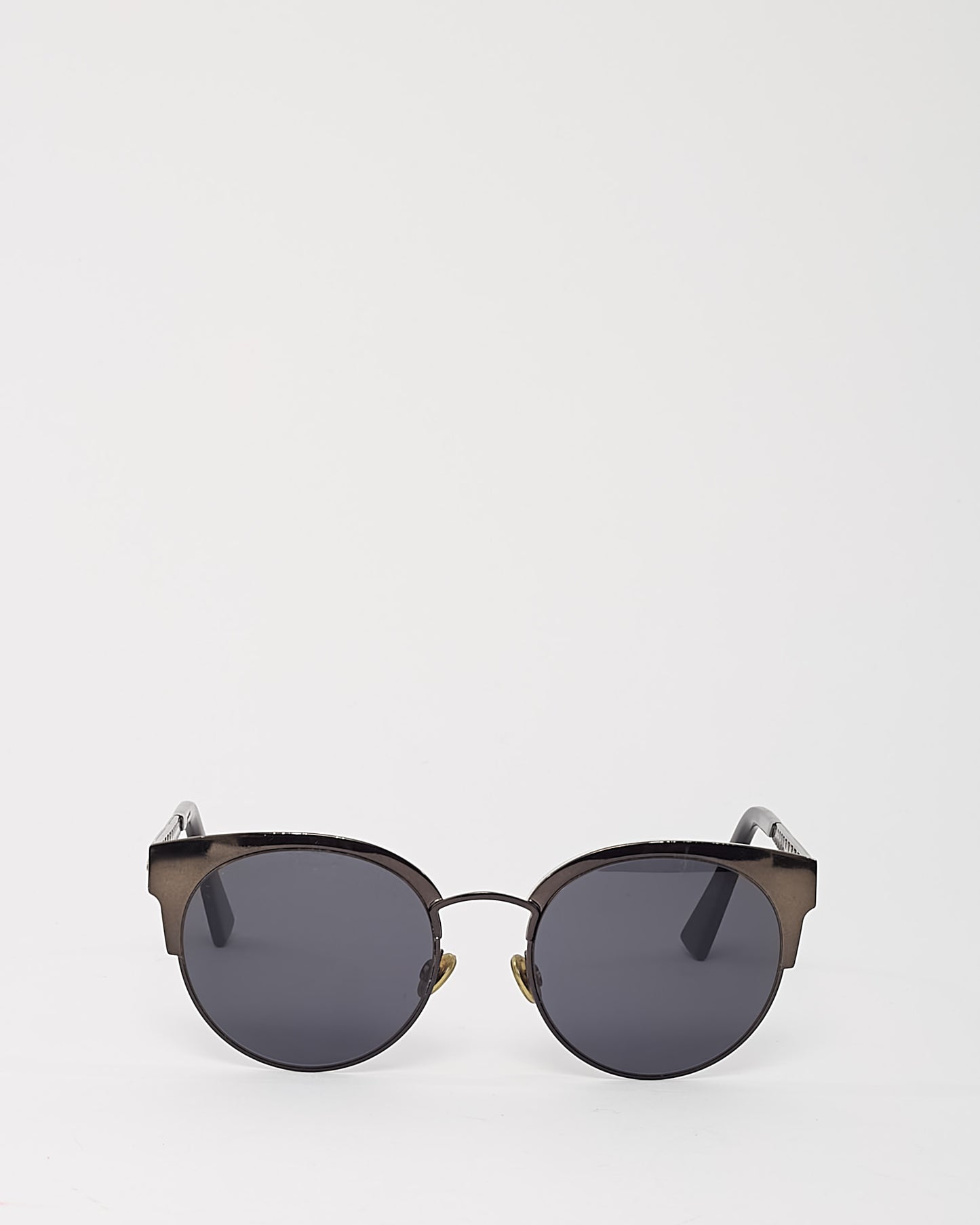 Dior Gunmetal DioramaMini Round Cat Eye Sunglasses