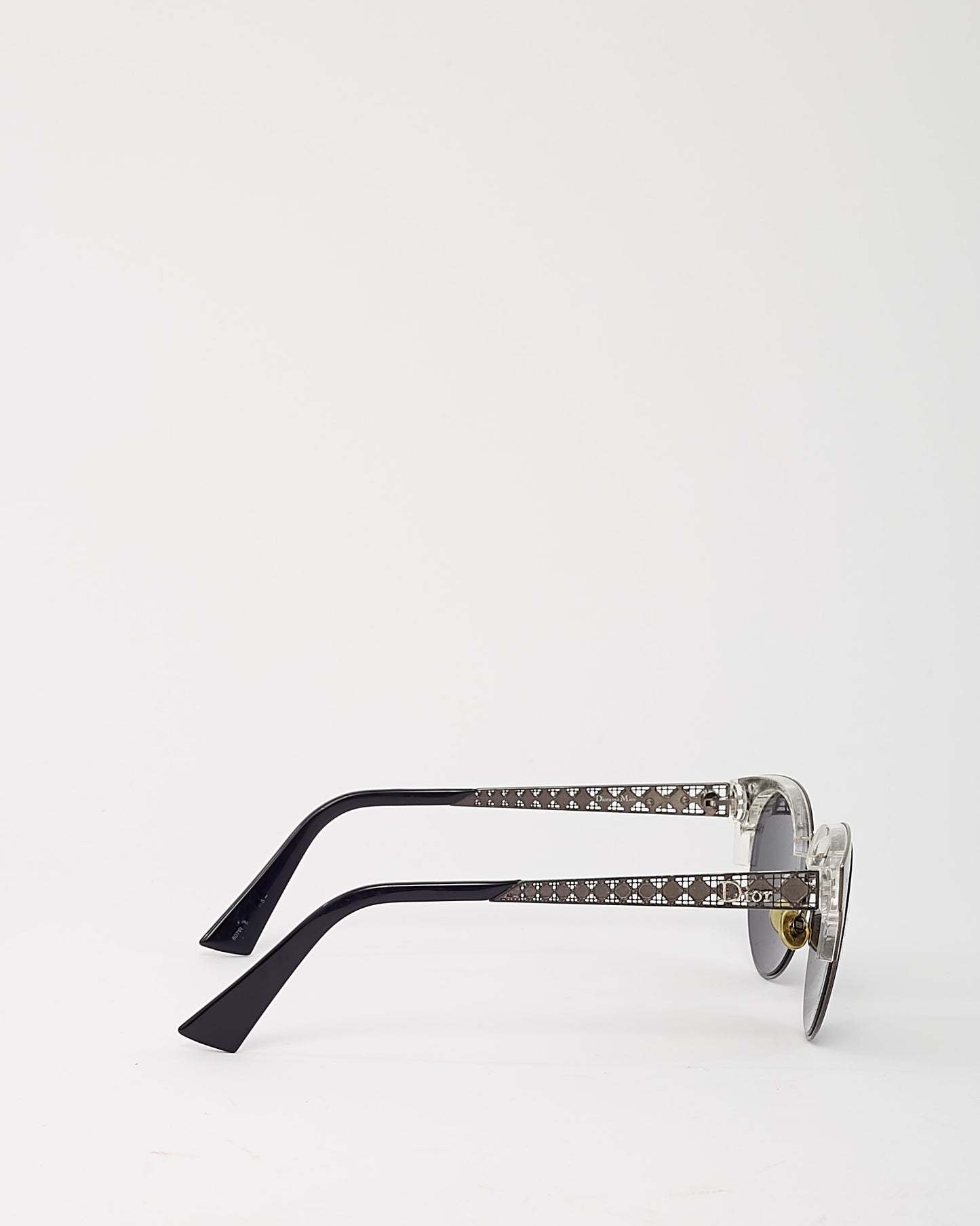 Dior Gunmetal DioramaMini Round Cat Eye Sunglasses