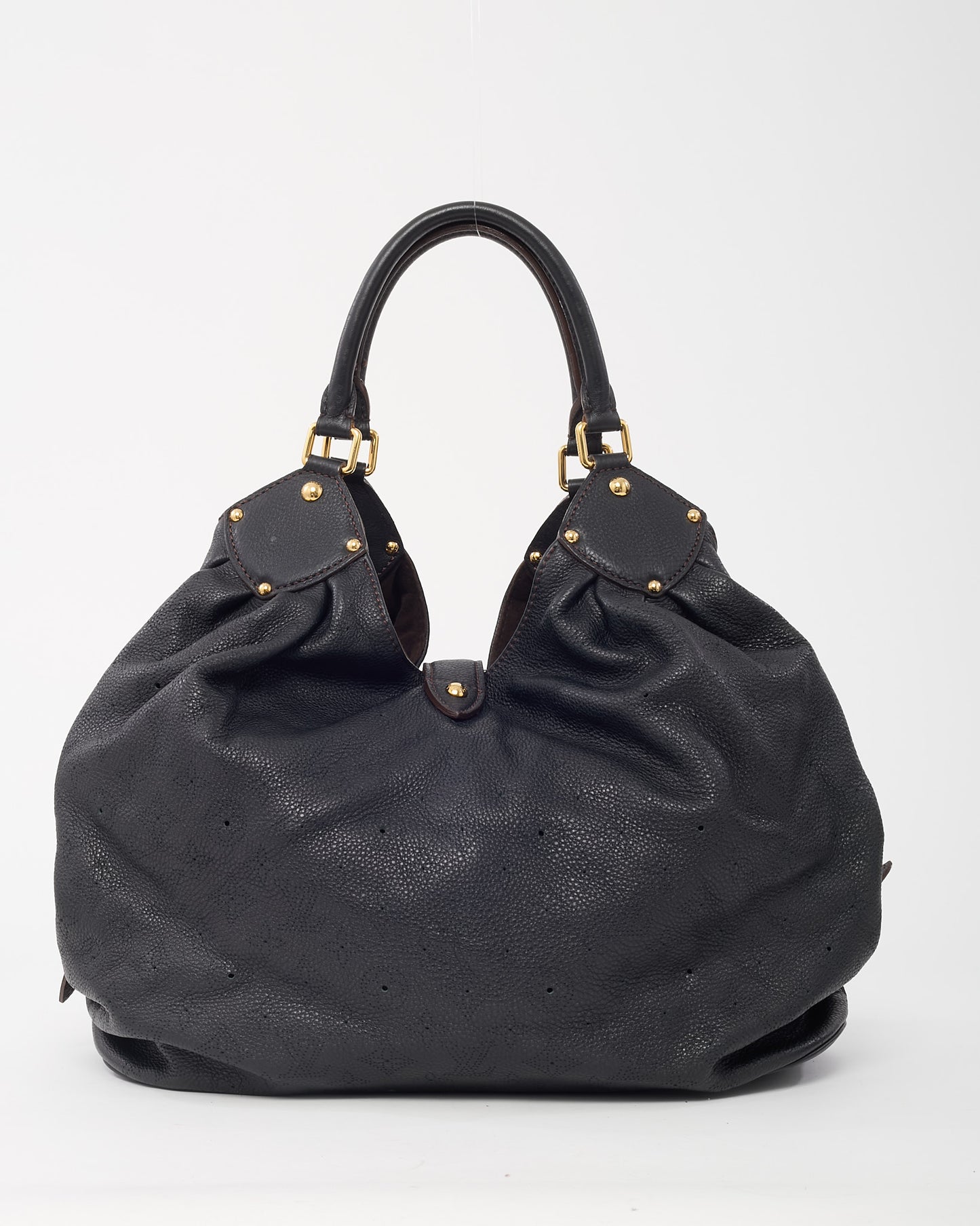 Louis Vuitton Black Monogram Perforated Mahina Leather XL Shoulder Bag