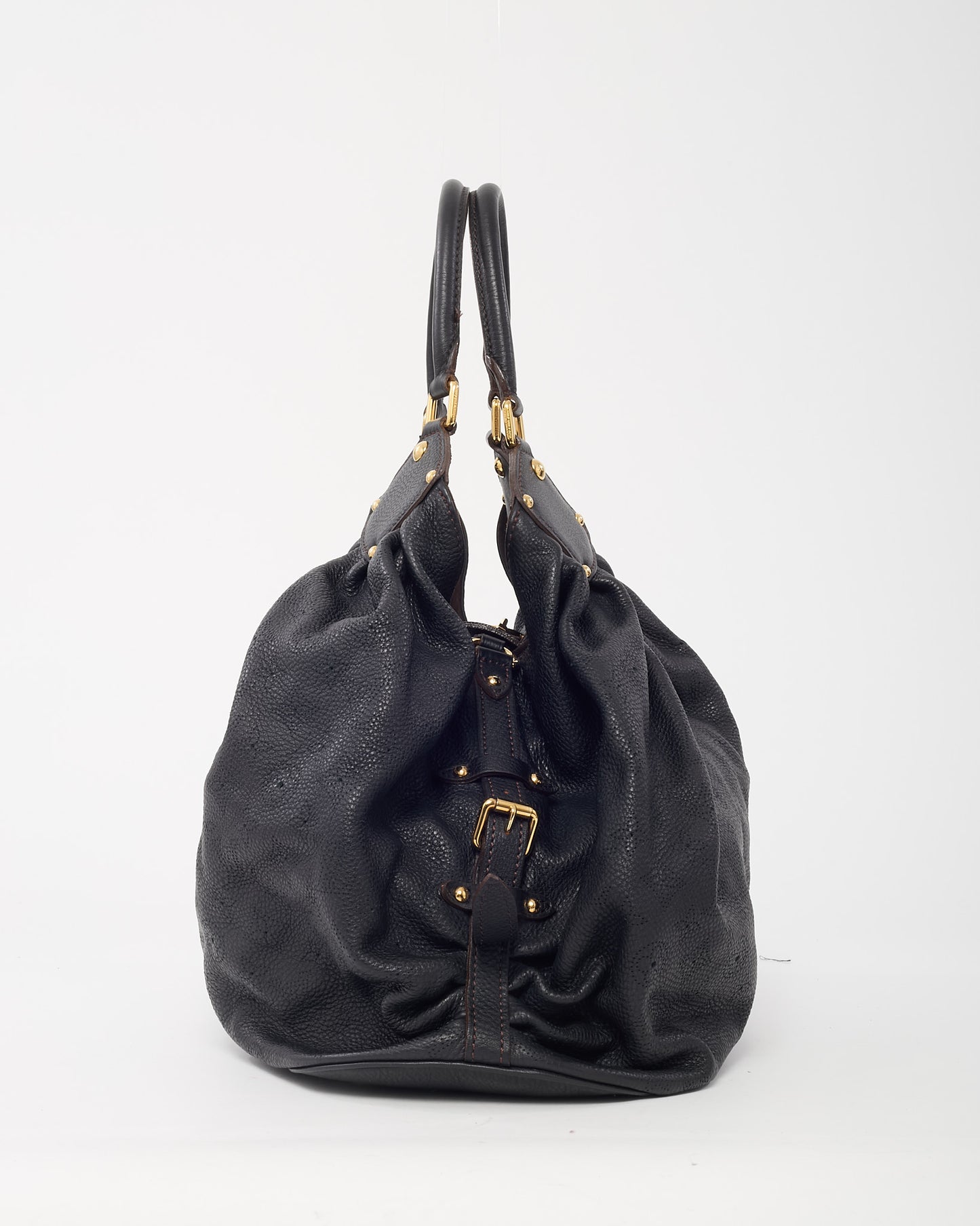 Louis Vuitton Black Monogram Perforated Mahina Leather XL Shoulder Bag