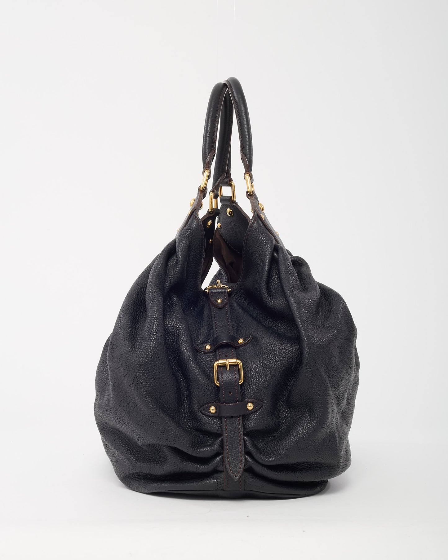 Louis Vuitton Black Monogram Perforated Mahina Leather XL Shoulder Bag
