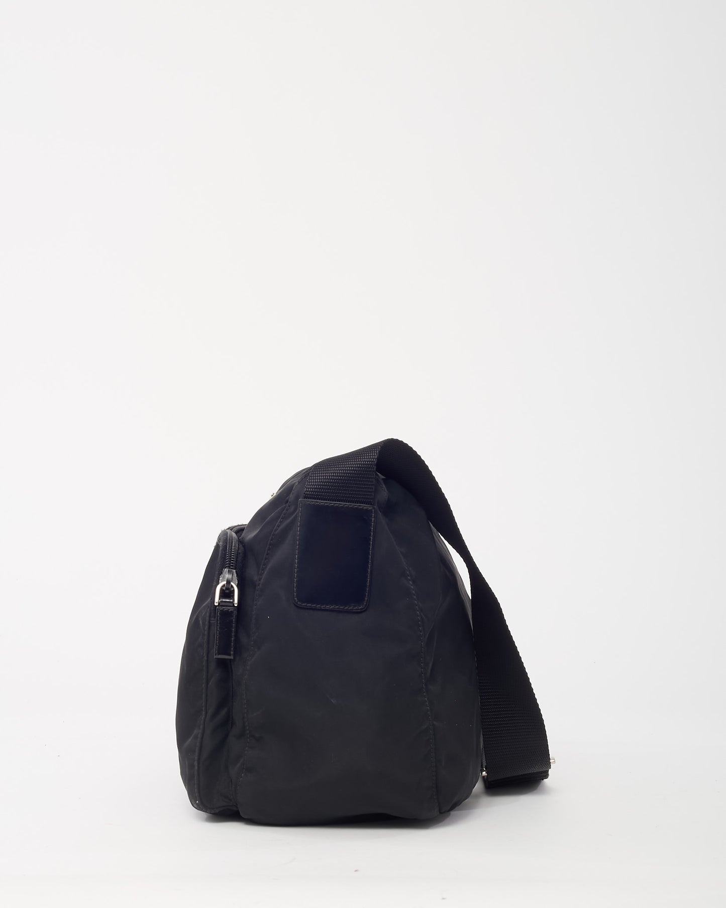 Prada Black Nylon Double Pocket Messenger Bag