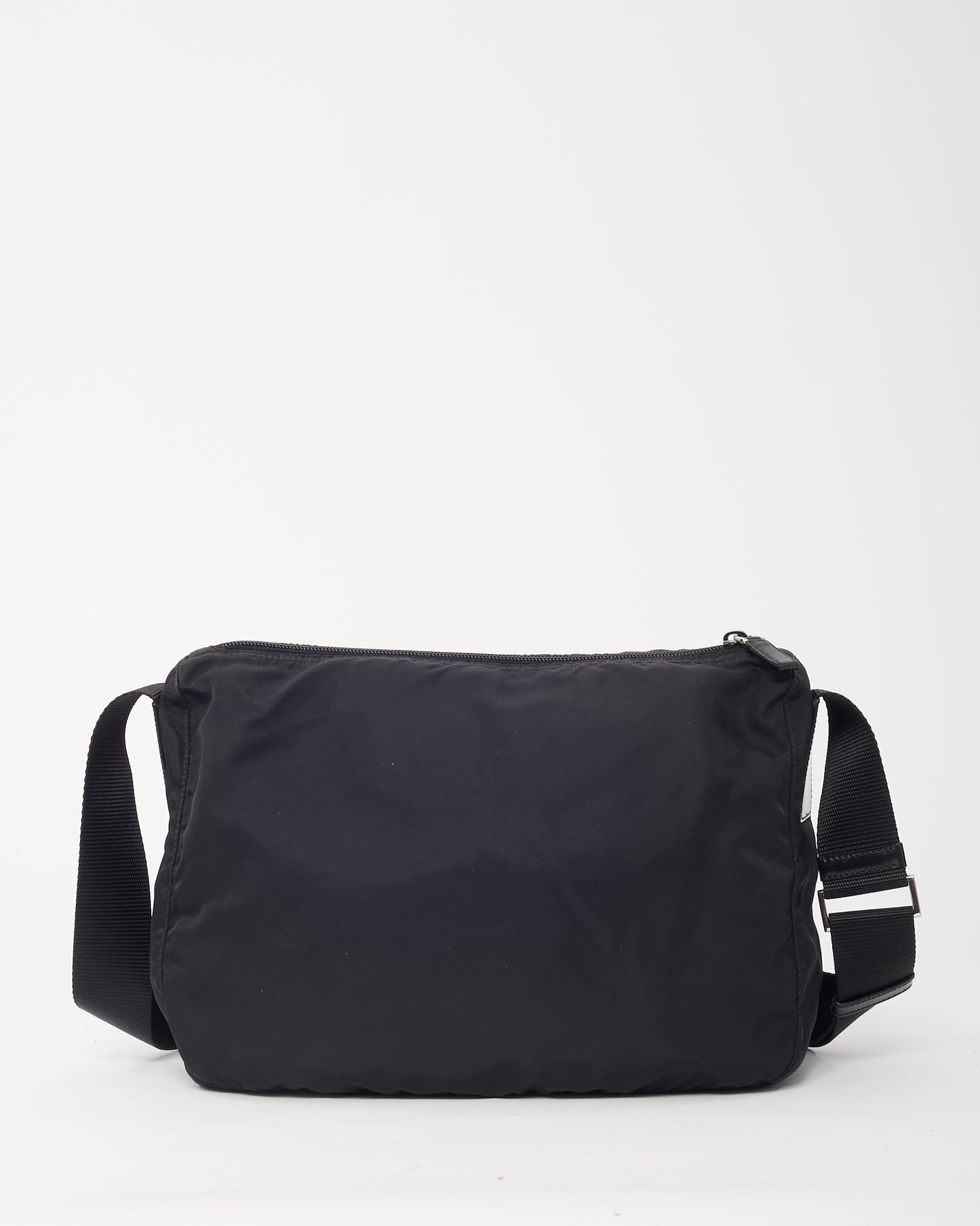 Prada Black Nylon Double Pocket Messenger Bag