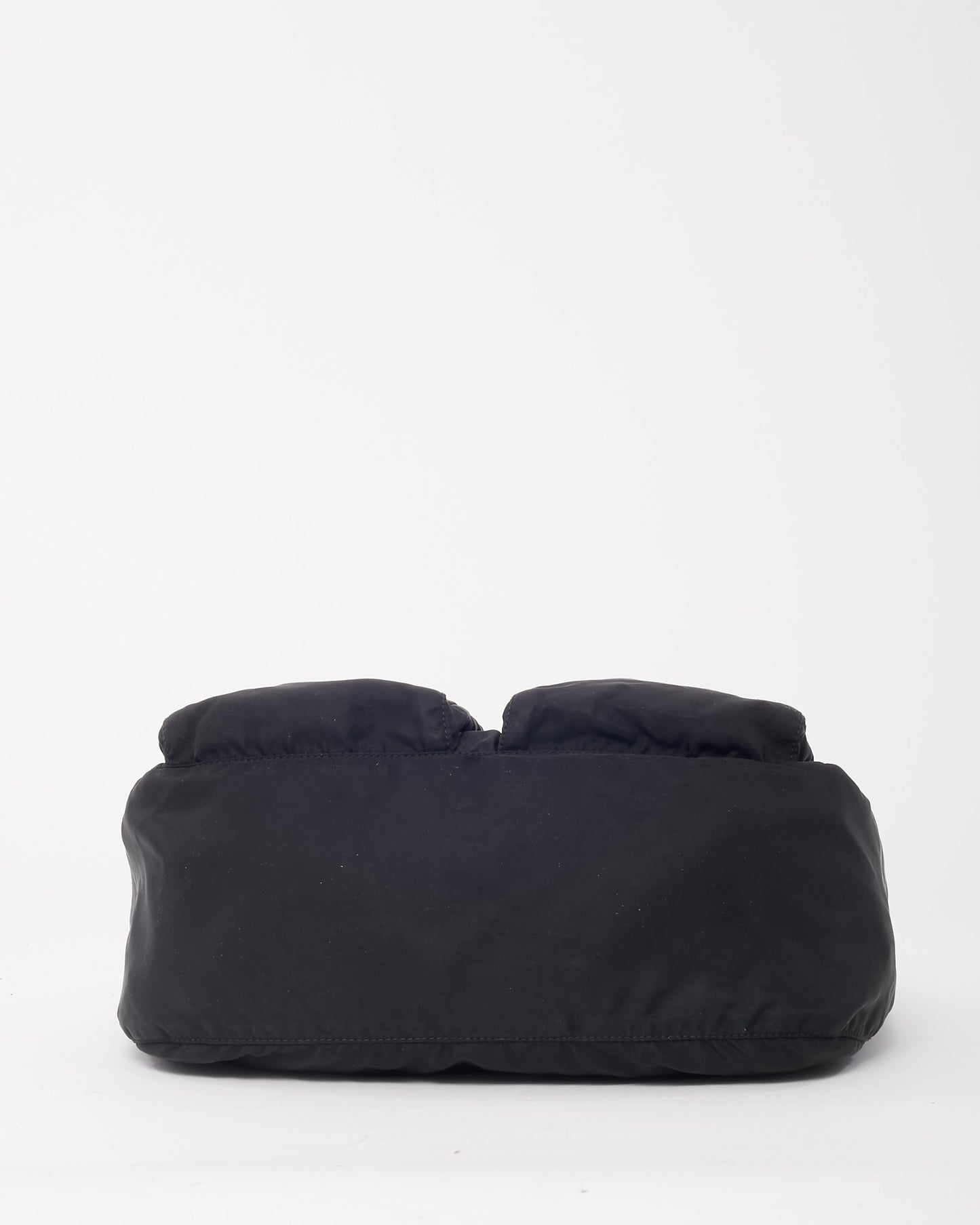 Prada Black Nylon Double Pocket Messenger Bag