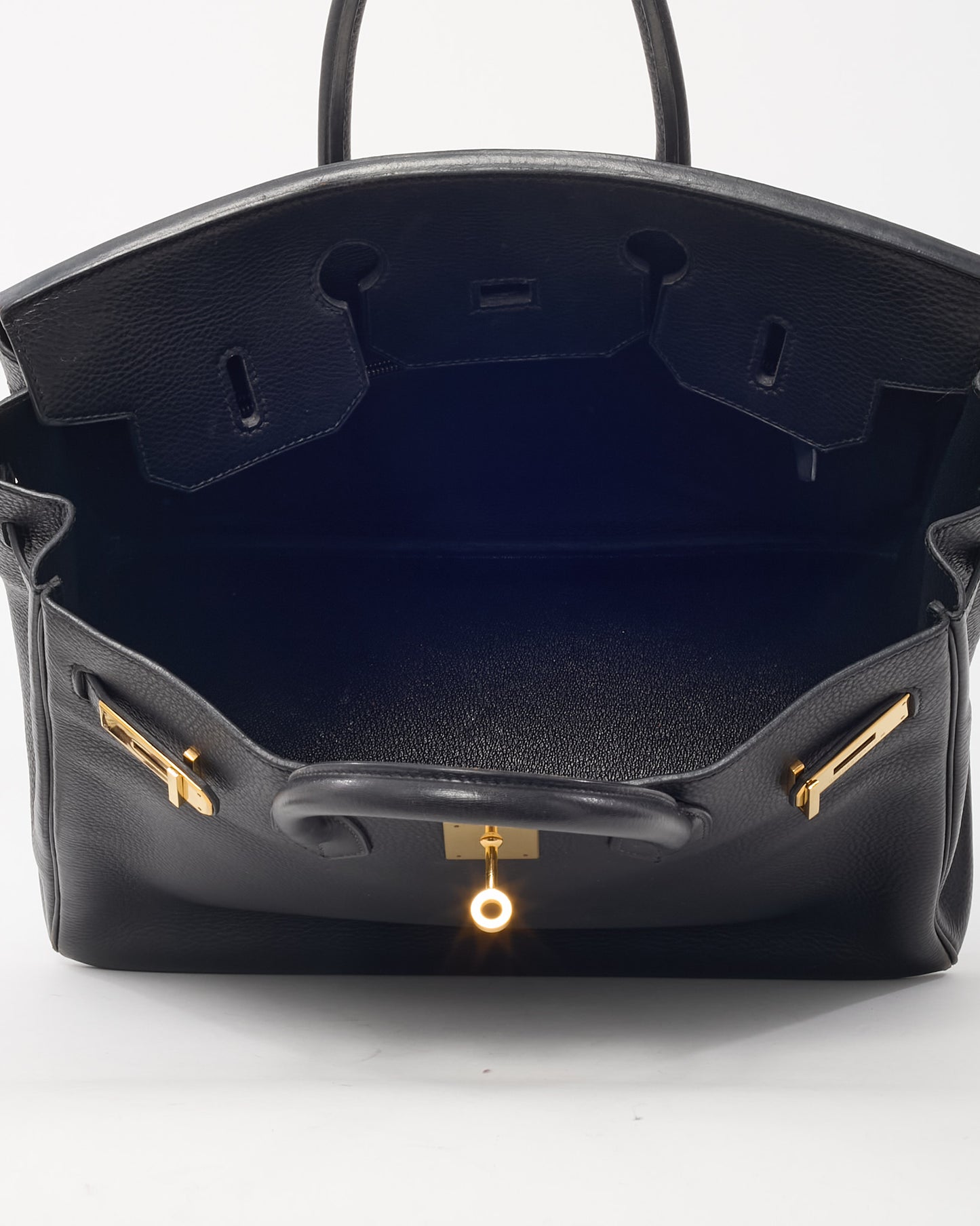 Hermès Black Fjord Leather HAC Birkin 32 GHW