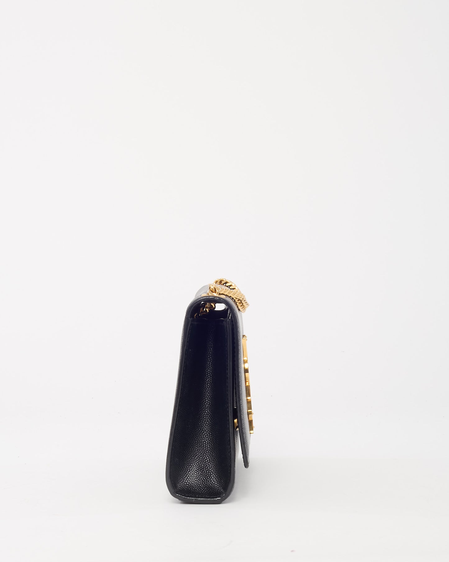 Sac Kate petit modèle en cuir grain de poudre noir avec logo YSL Saint Laurent