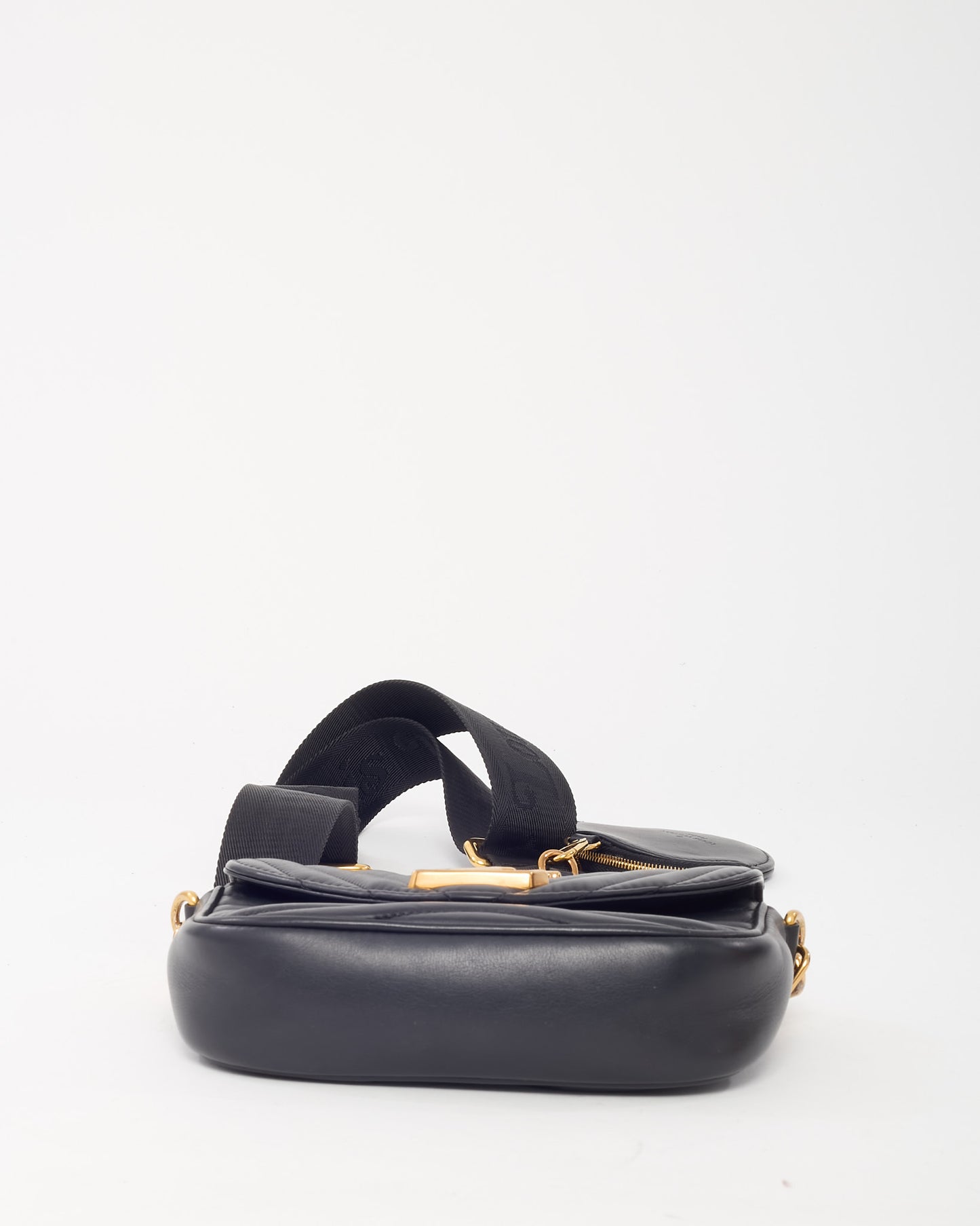 Louis Vuitton Black Calfskin Leather New Wave Multi Pochette Crossbody Bag
