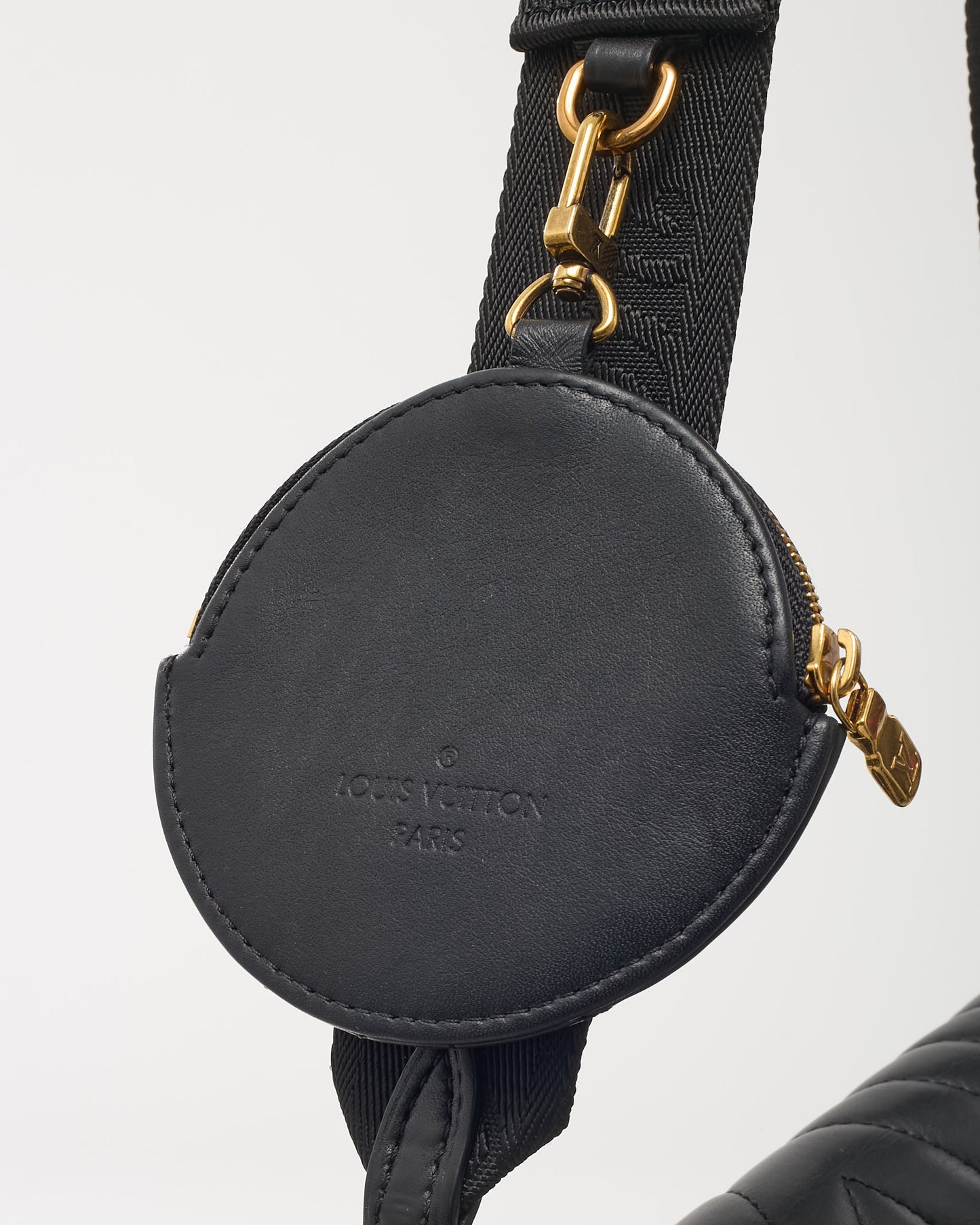 Louis Vuitton Black Calfskin Leather New Wave Multi Pochette Crossbody Bag
