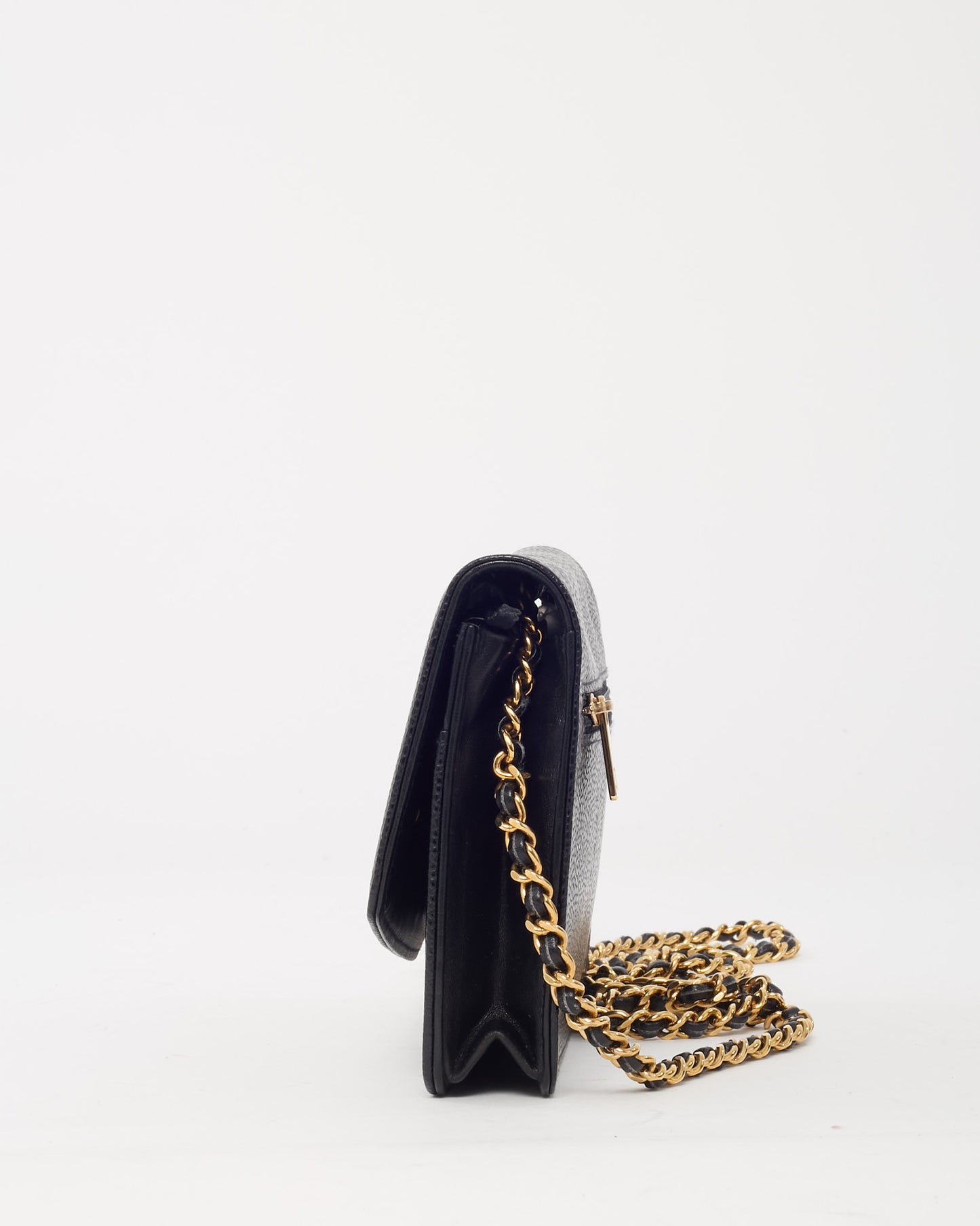 Chanel Black Caviar Leather Timeless CC WOC Wallet on Chain Crossbody Bag