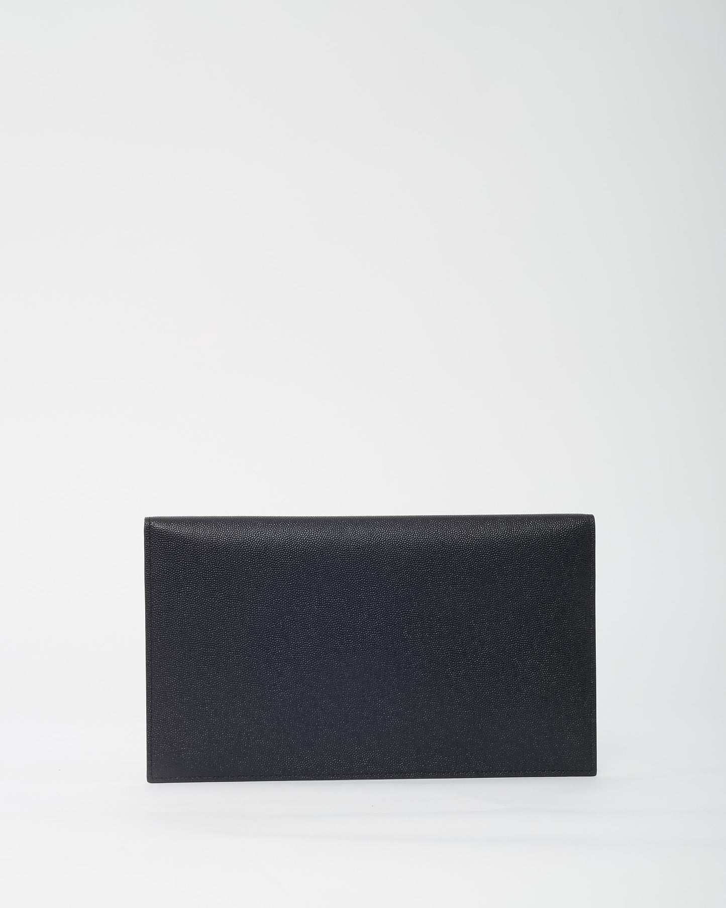 Saint Laurent Black Grain de Poudre YSL Uptown Pouch Clutch
