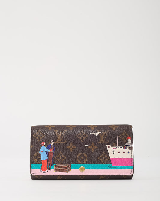 Louis Vuitton Monogram Coated Canvas Limited Edition Atlantic Cruise Boat Printed Sarah Wallet