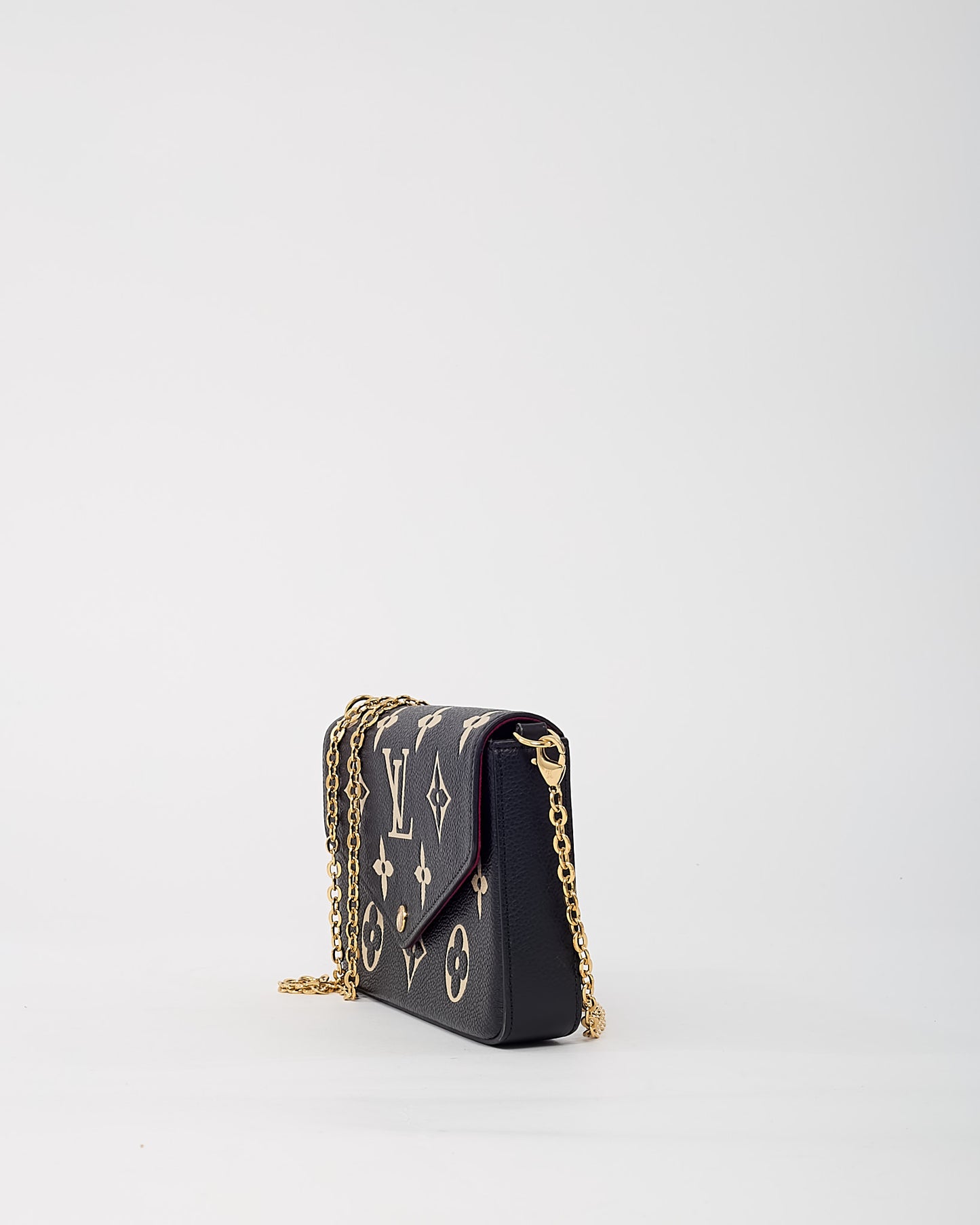 Louis Vuitton Black/Beige Monogram Empreinte Leather Felicie Pochette Crossbody Bag