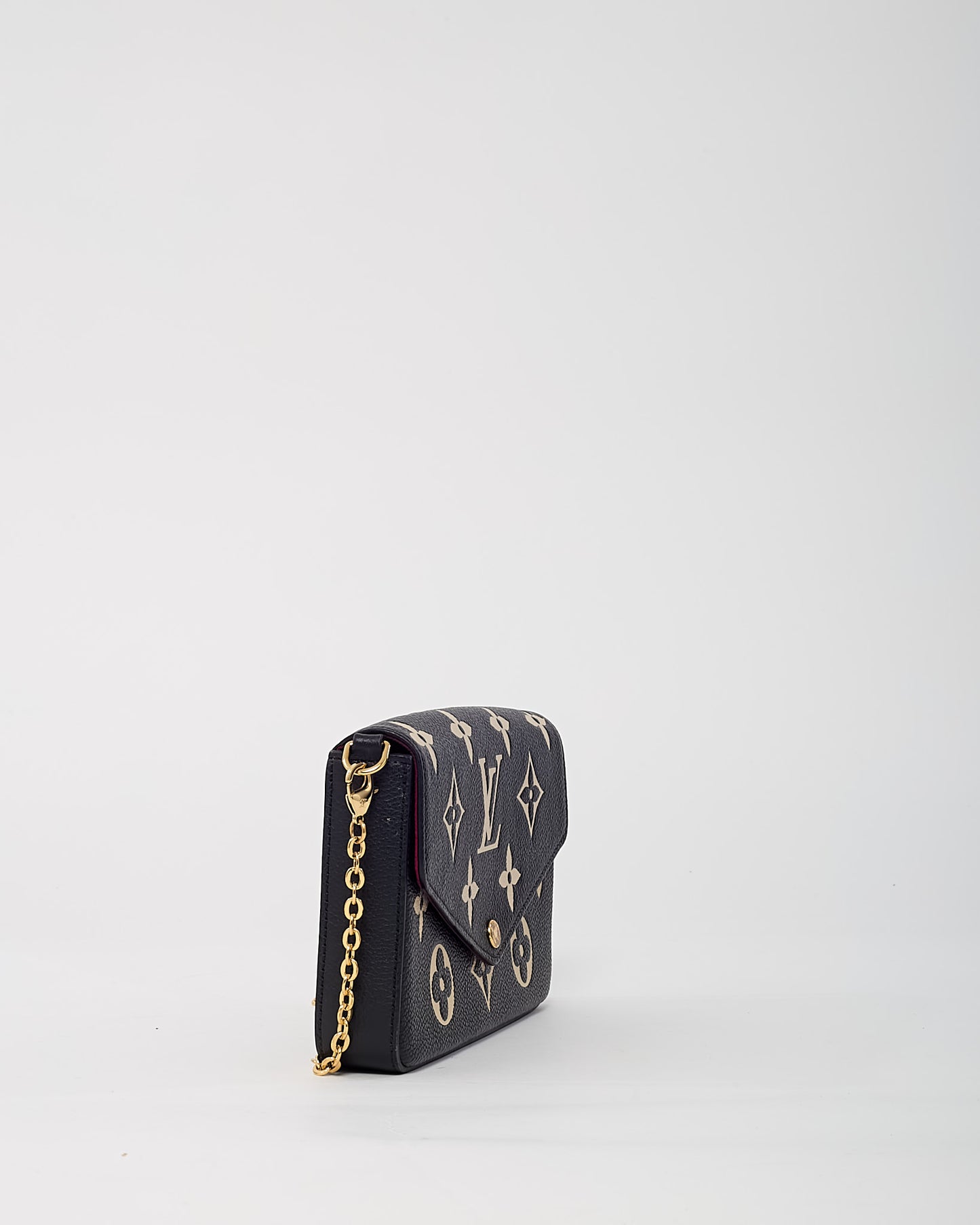 Louis Vuitton Black/Beige Monogram Empreinte Leather Felicie Pochette Crossbody Bag