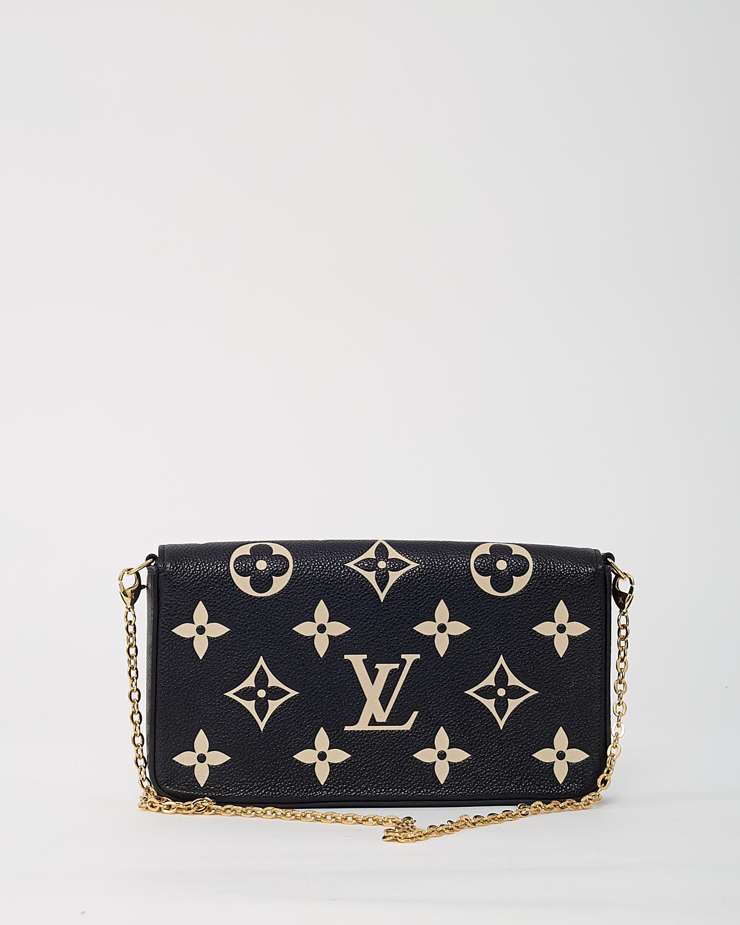 Louis Vuitton Black/Beige Monogram Empreinte Leather Felicie Pochette Crossbody Bag