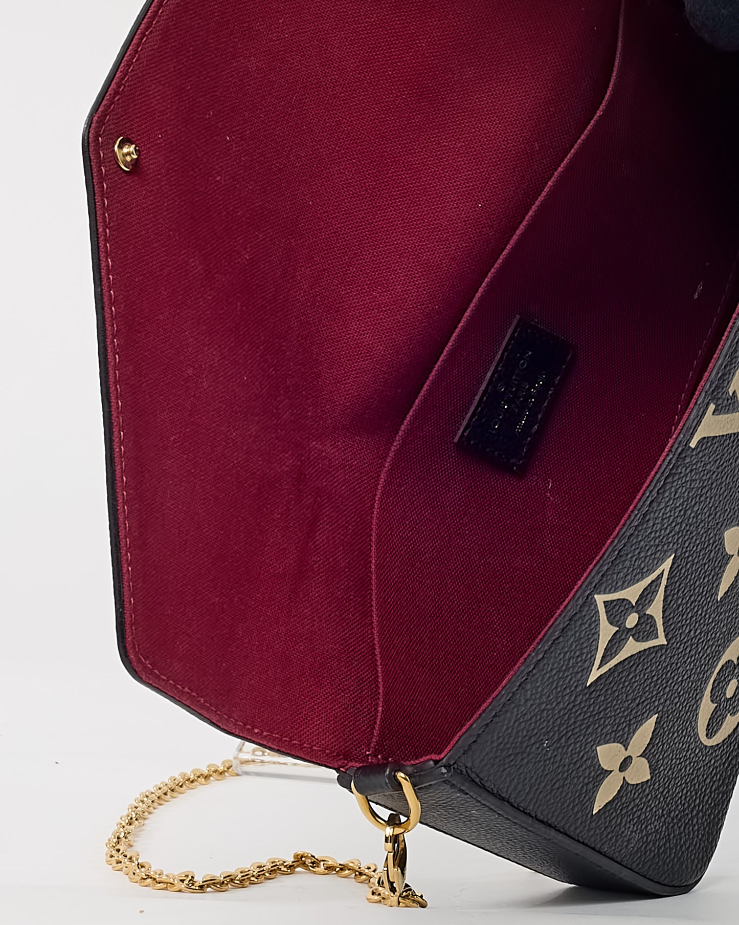 Louis Vuitton Black/Beige Monogram Empreinte Leather Felicie Pochette Crossbody Bag