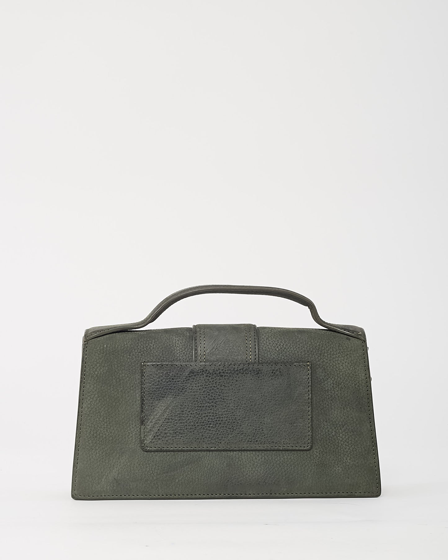 Jacquemus Olive Green Suede Le Bambino Top Handle Bag w/ Strap