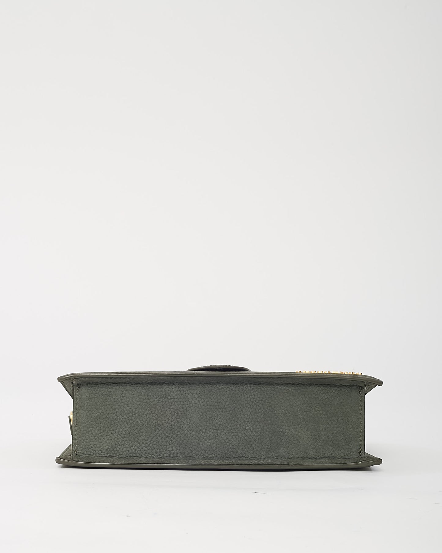Jacquemus Olive Green Suede Le Bambino Top Handle Bag w/ Strap