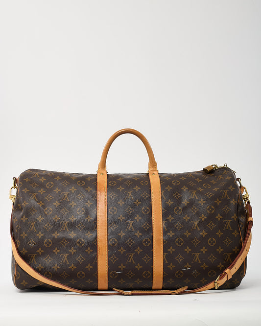 Louis Vuitton Monogram Coated Canvas Keepall Bandoulière 55