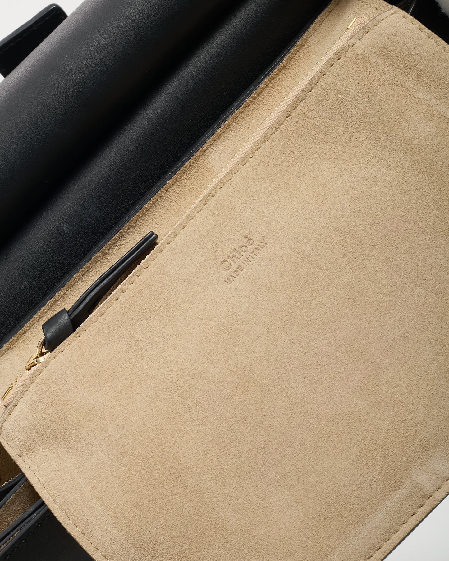 Chloé Black Leather & Suede Medium Faye Shoulder Bag