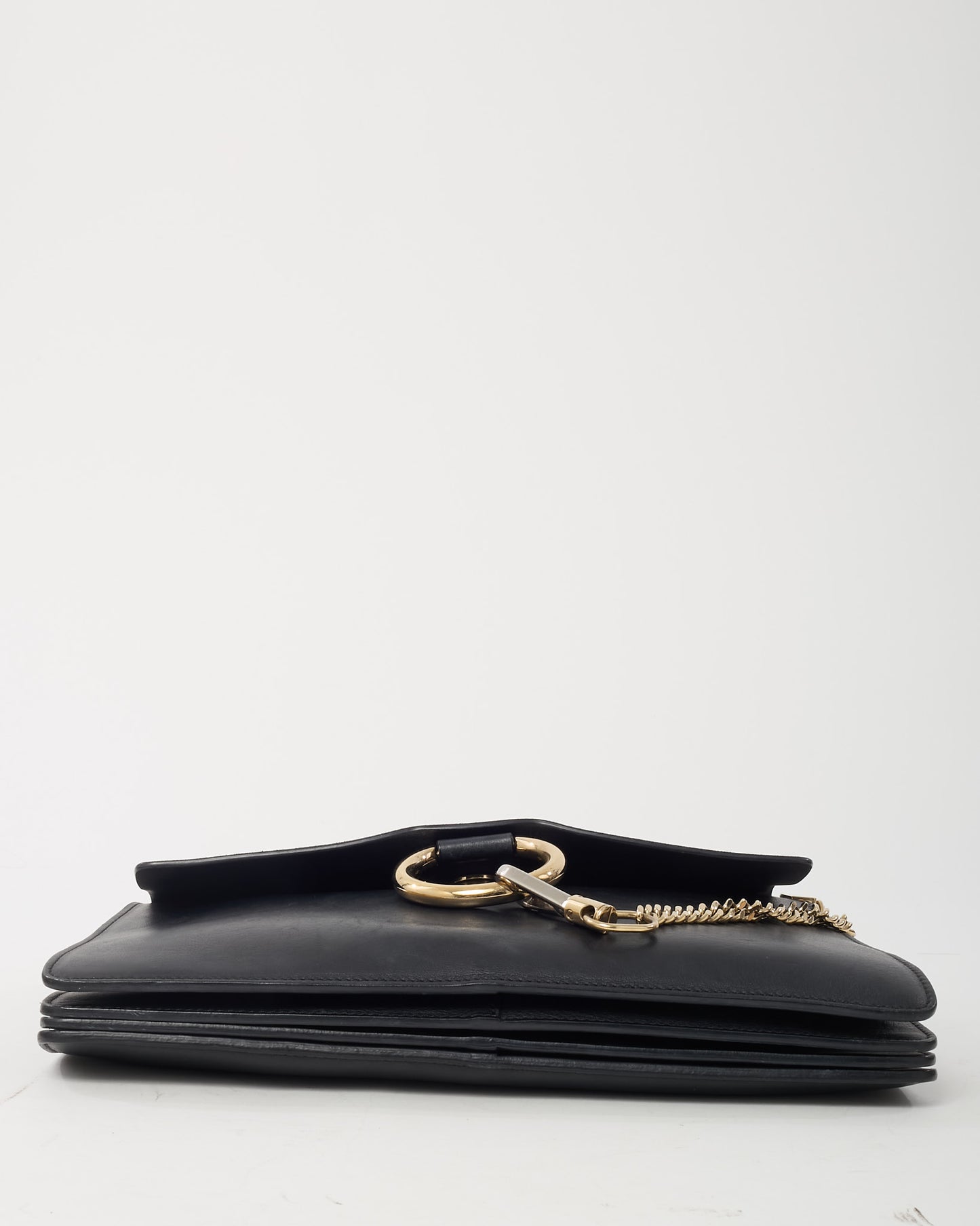 Chloé Black Leather & Suede Medium Faye Shoulder Bag
