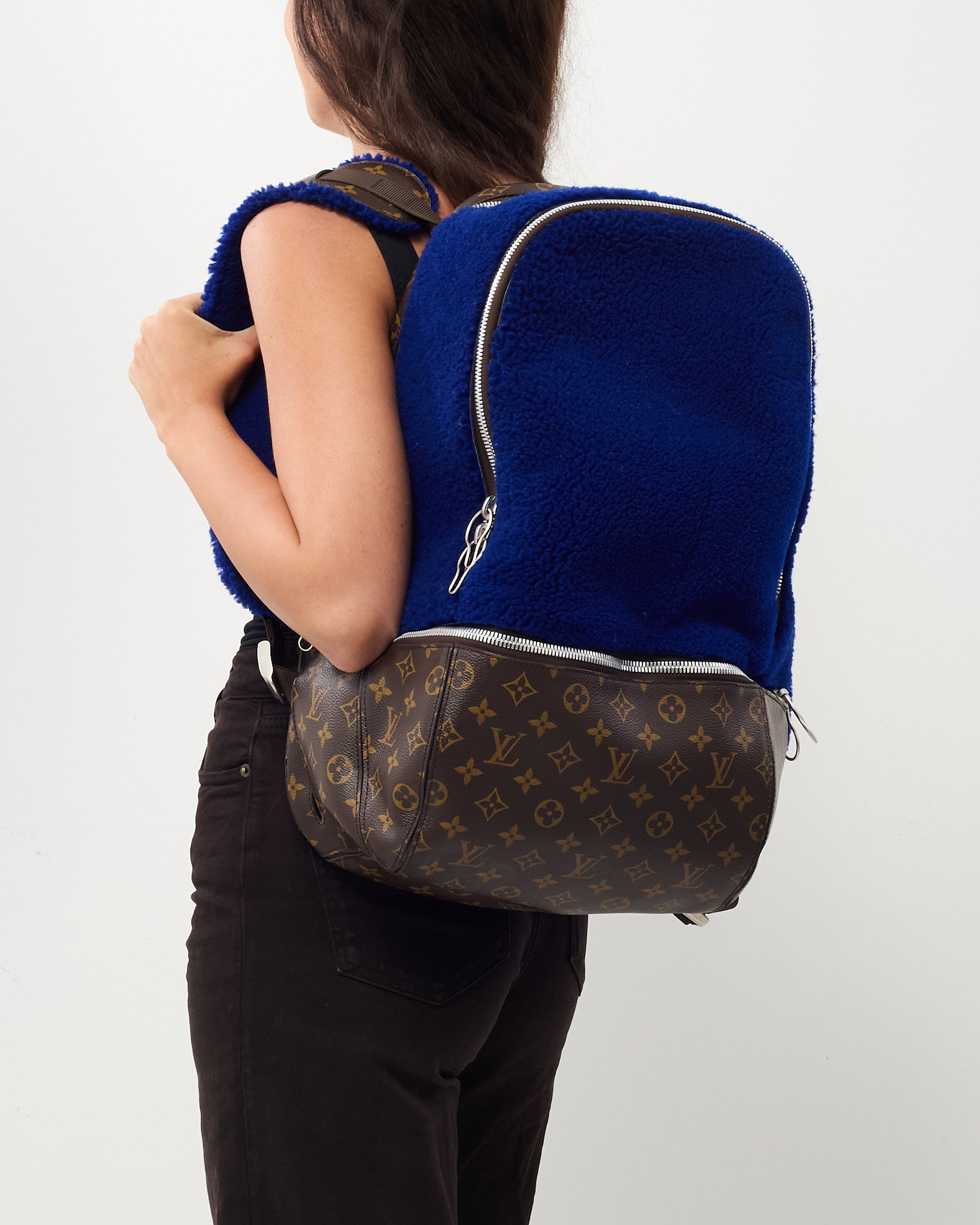 Buy Louis Vuitton Limited Edition Monogram Blue Fleece Pack Marc Newson Backpack - Authenticated Pre-Owned