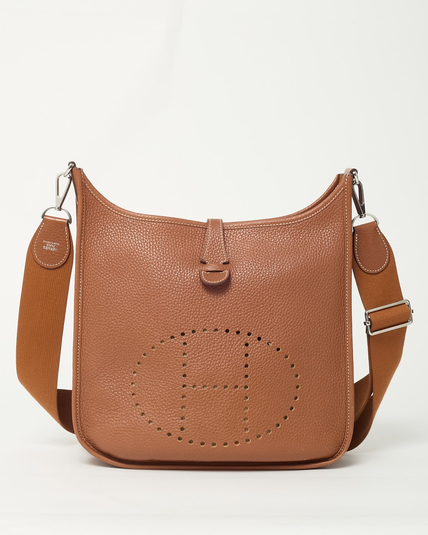 Hermès Gold Taurillon Clémence Leather Evelyne 29 Crossbody Bag