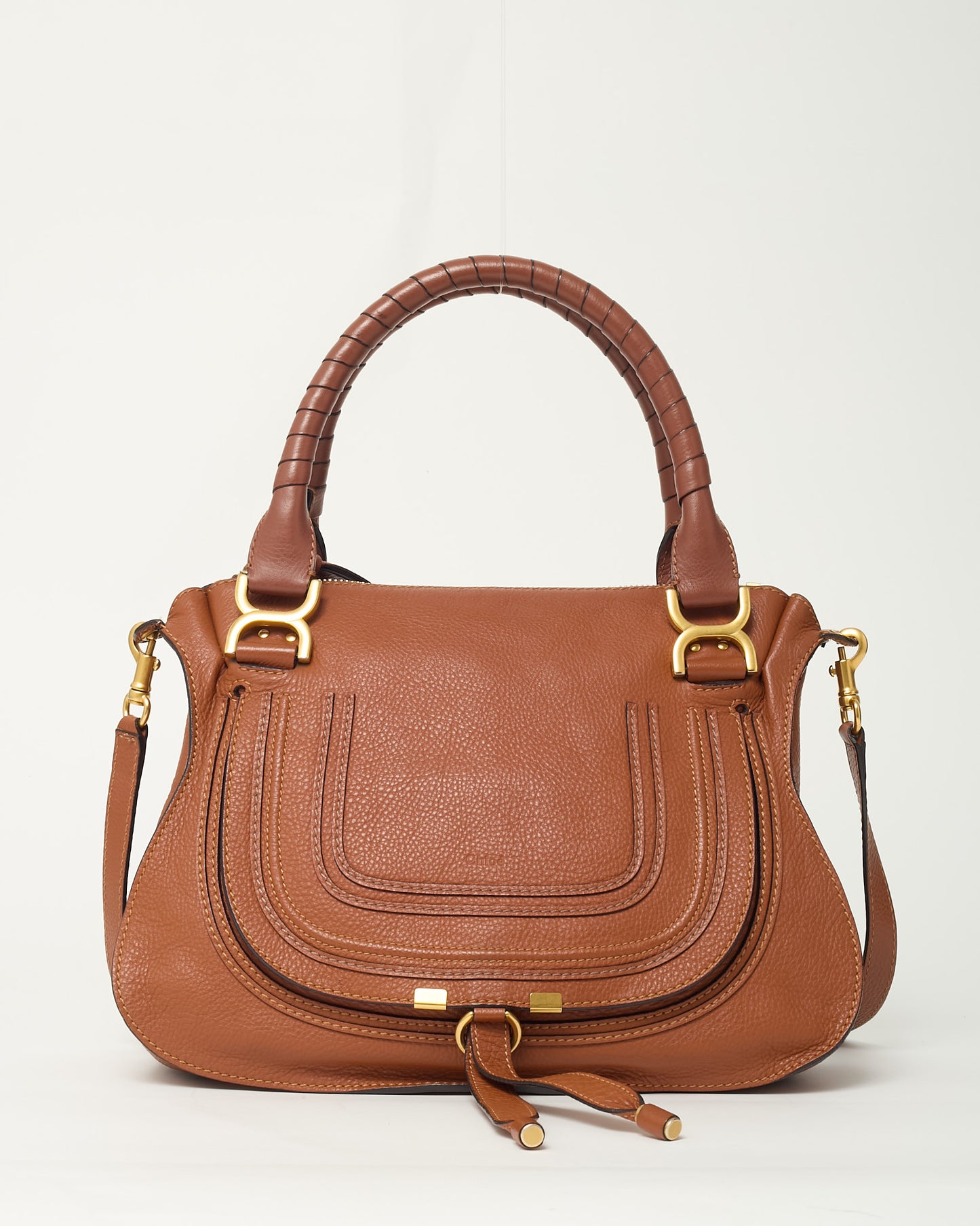 Chloé Tan Leather Medium Marcie 2Way Bag