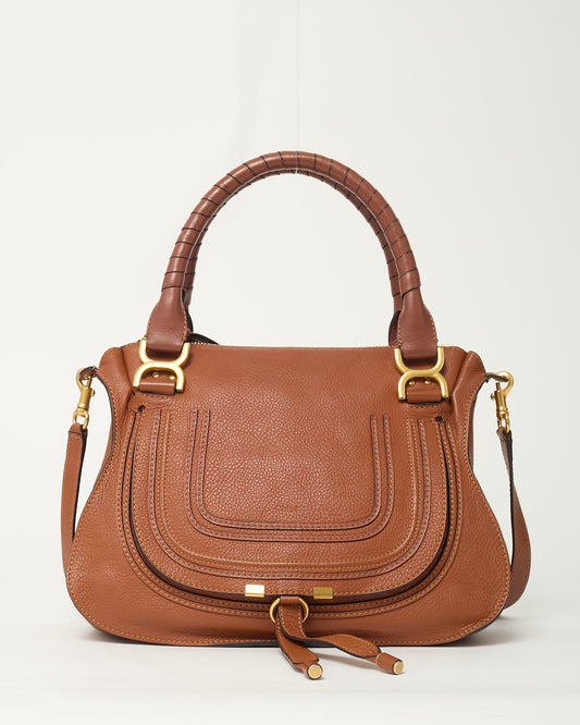 Chloé Tan Leather Medium Marcie 2Way Bag