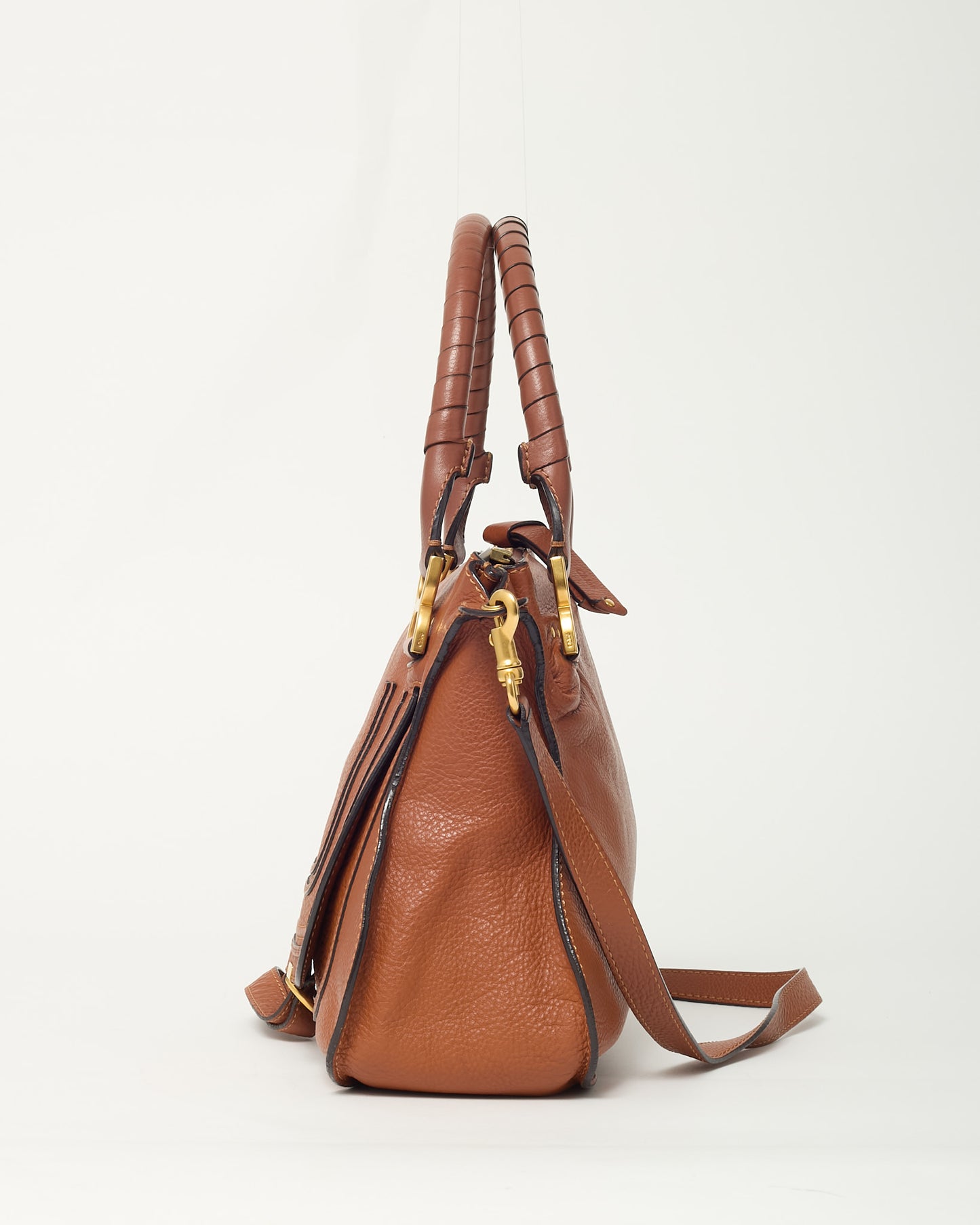 Chloé Tan Leather Medium Marcie 2Way Bag