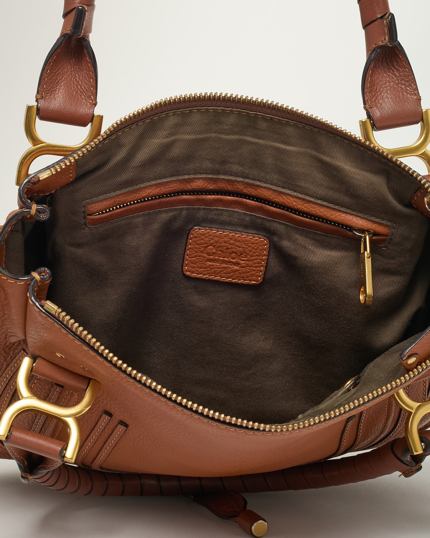 Chloé Tan Leather Medium Marcie 2Way Bag