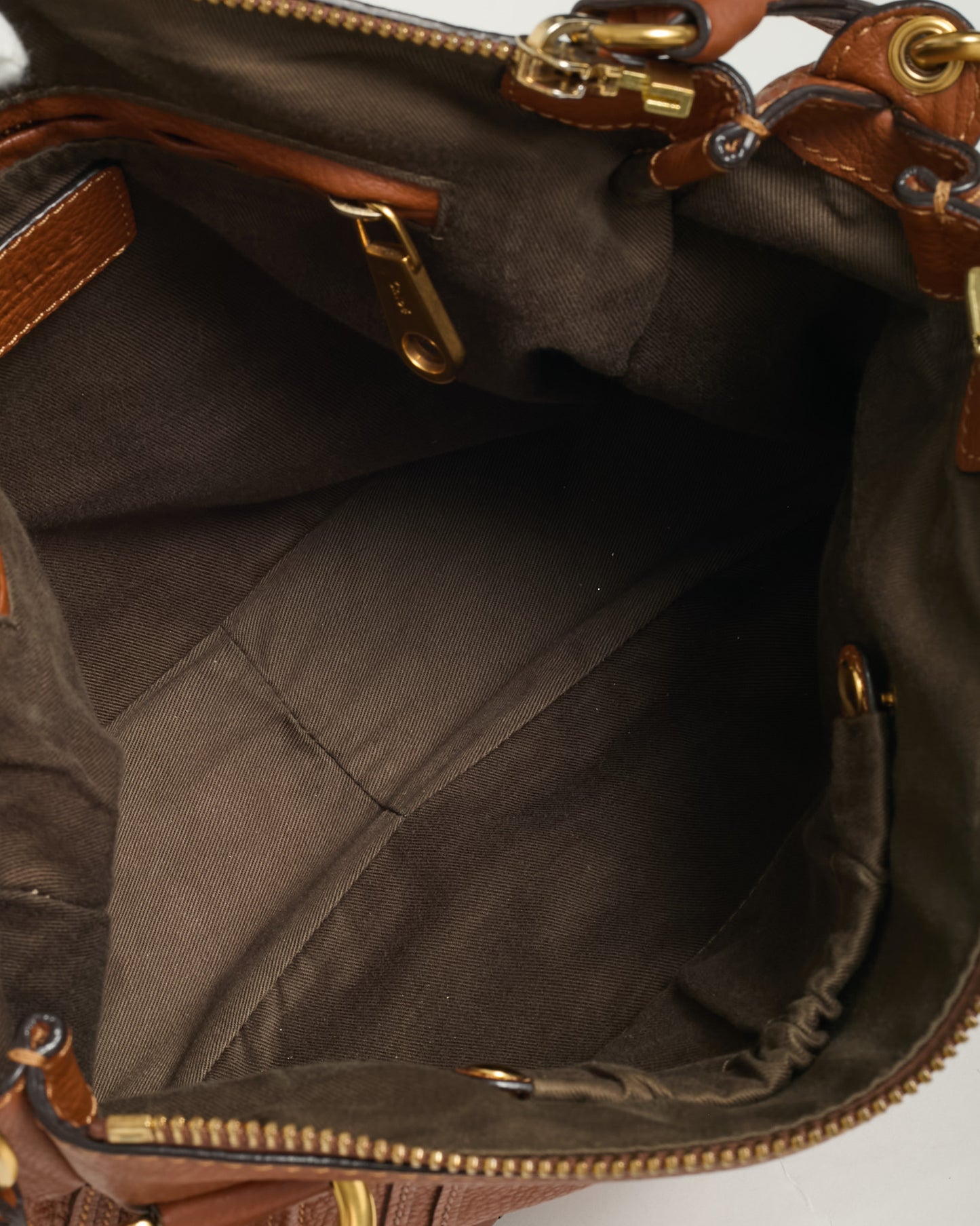 Chloé Tan Leather Medium Marcie 2Way Bag