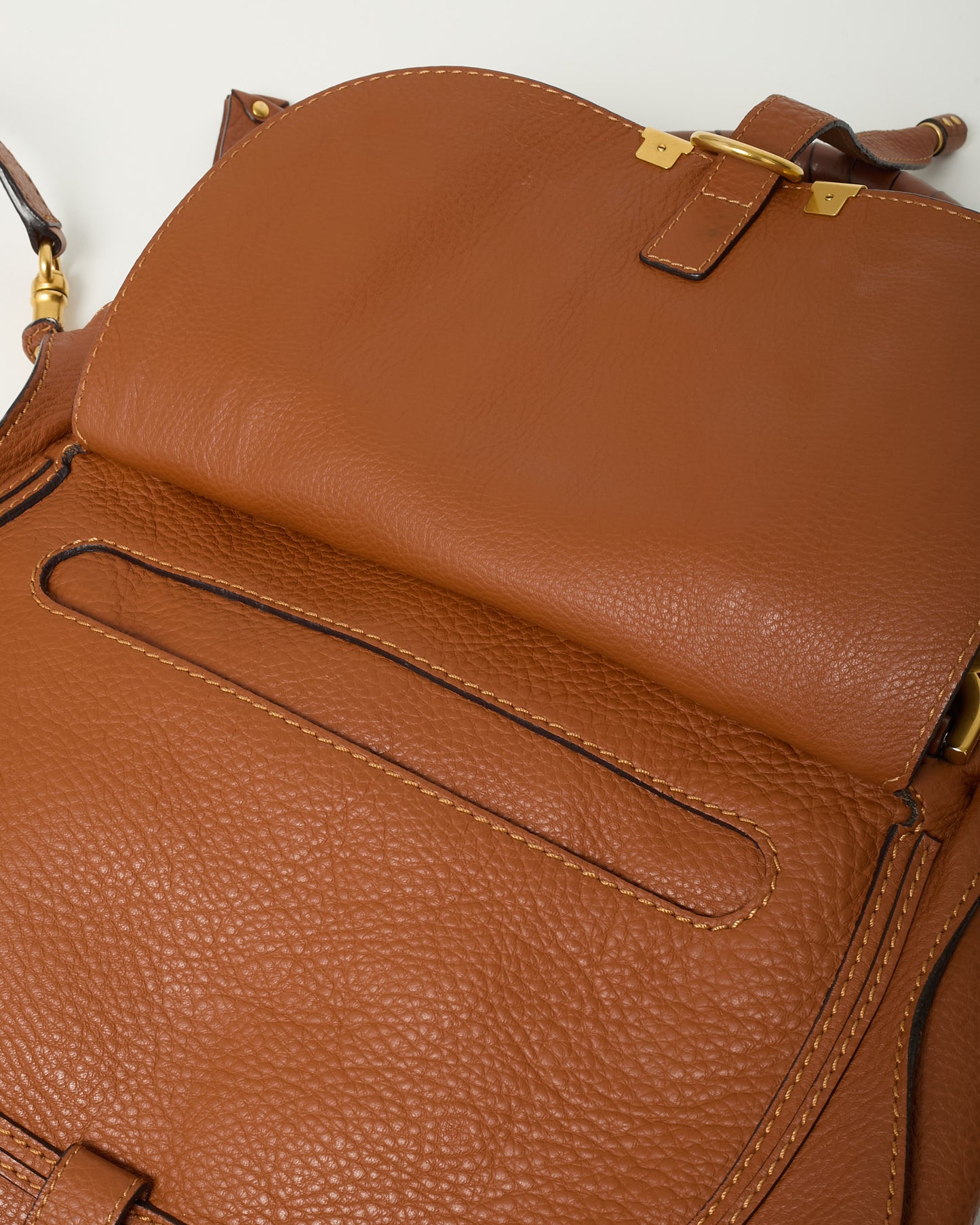 Chloé Tan Leather Medium Marcie 2Way Bag