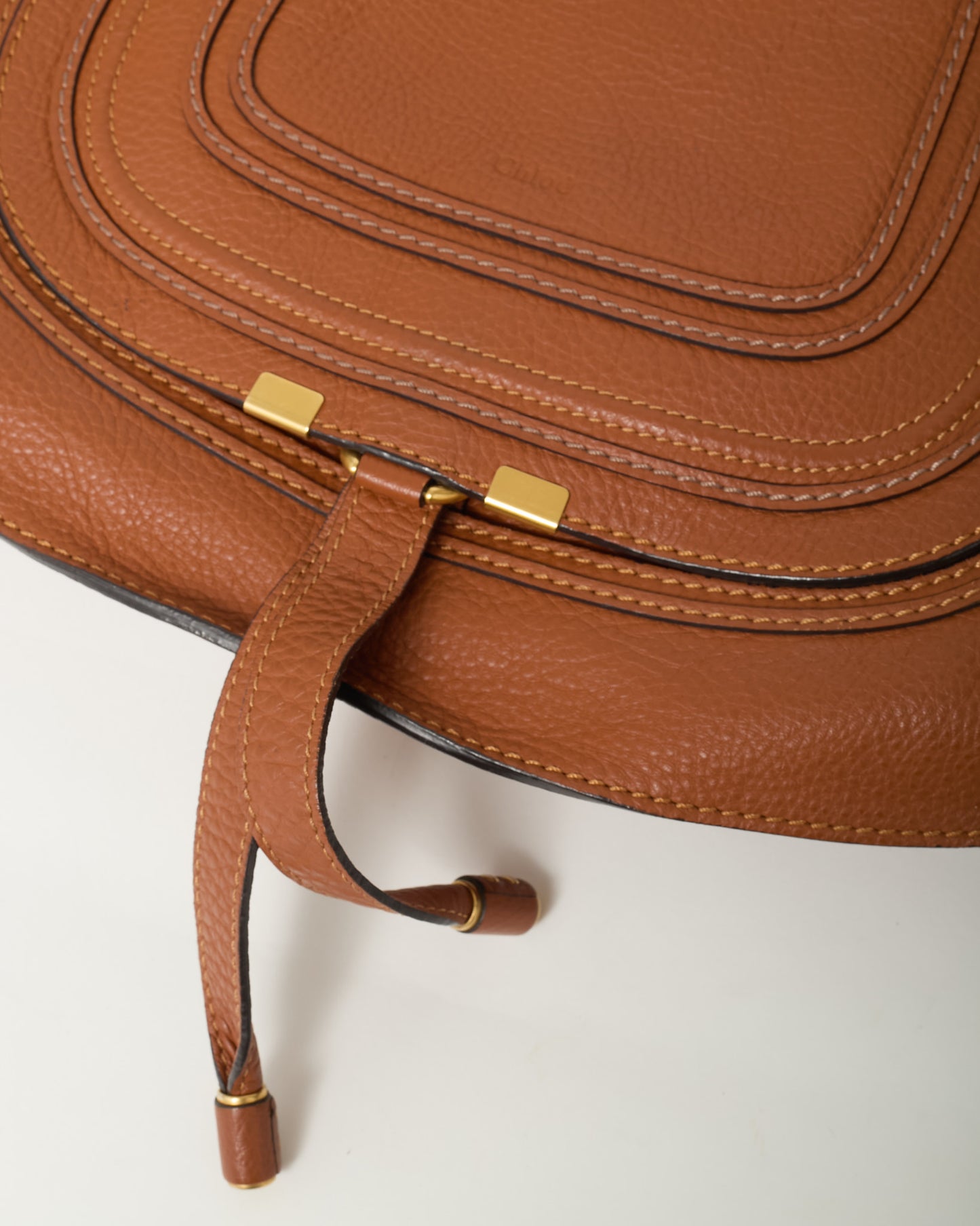 Chloé Tan Leather Medium Marcie 2Way Bag