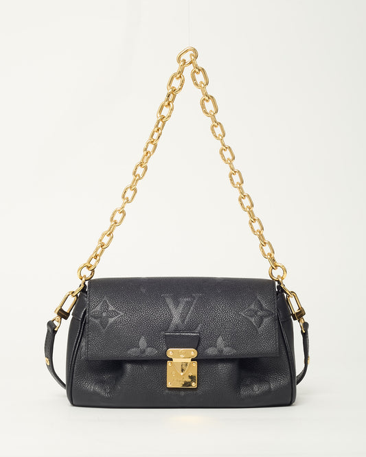 Louis Vuitton Black Giant Monogram Empreinte Leather Favorite NM 2Way Bag
