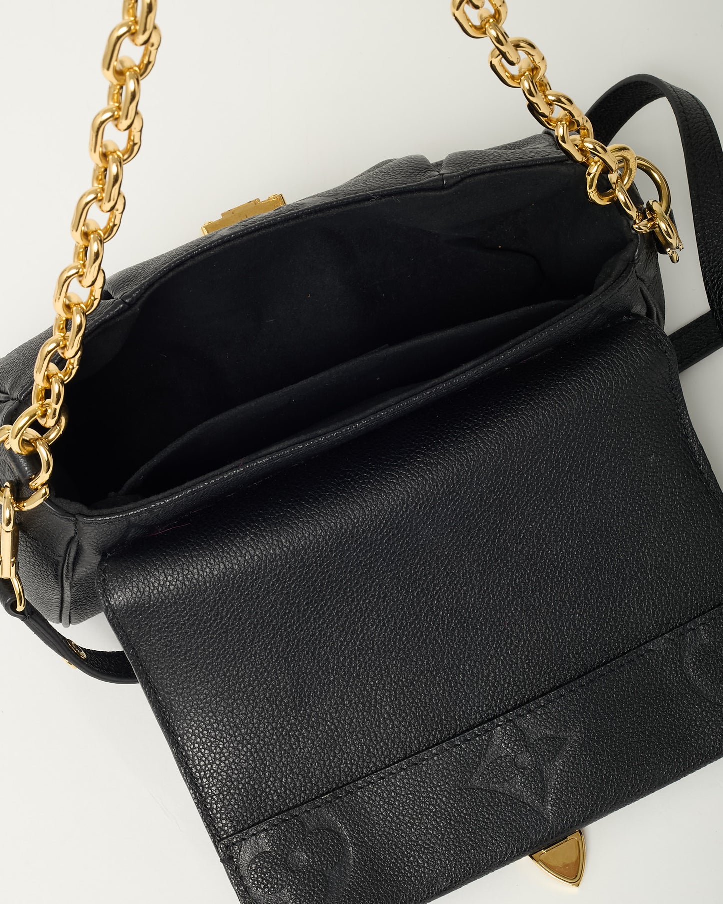 Louis Vuitton Black Giant Monogram Empreinte Leather Favorite NM 2Way Bag