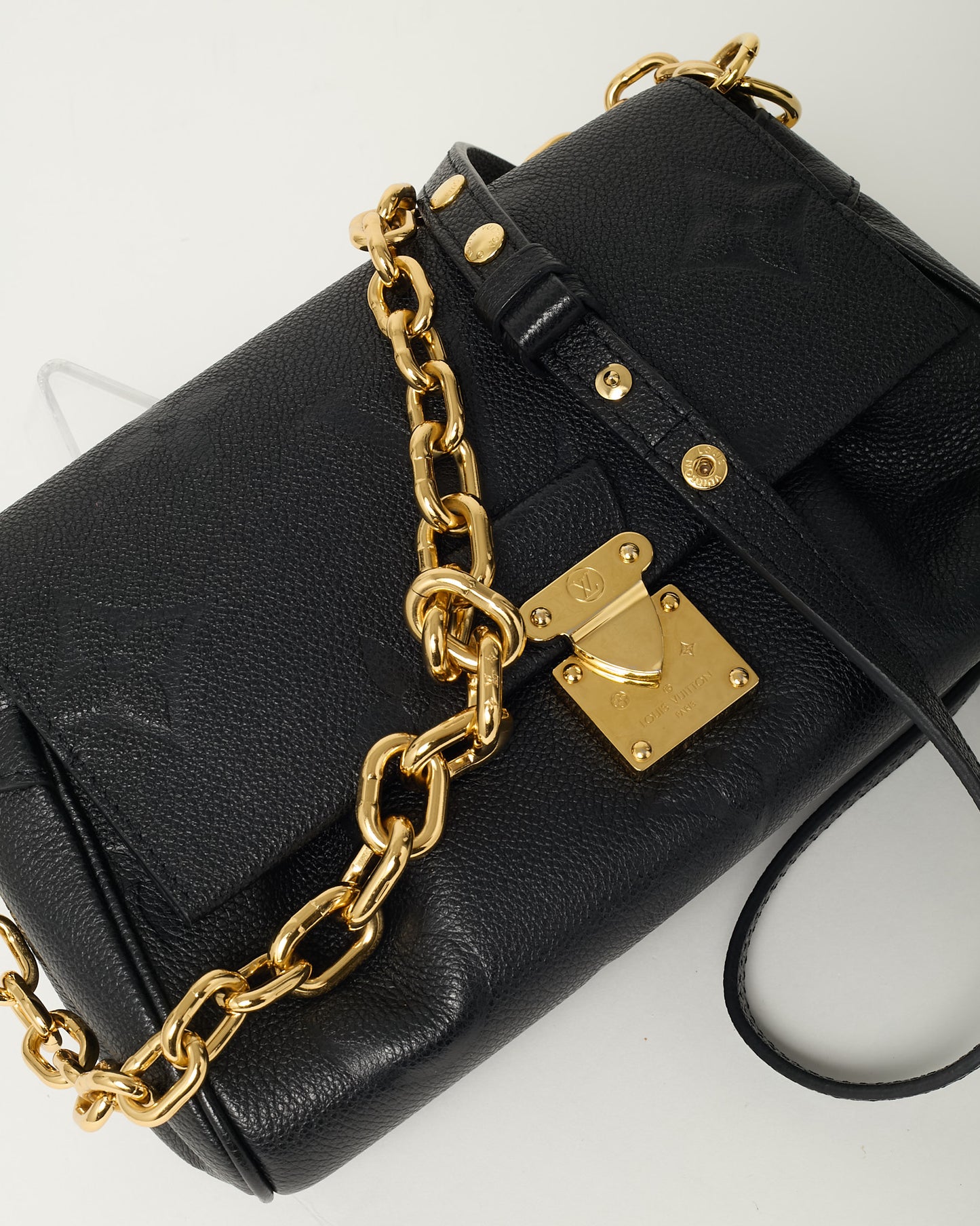 Louis Vuitton Black Giant Monogram Empreinte Leather Favorite NM 2Way Bag