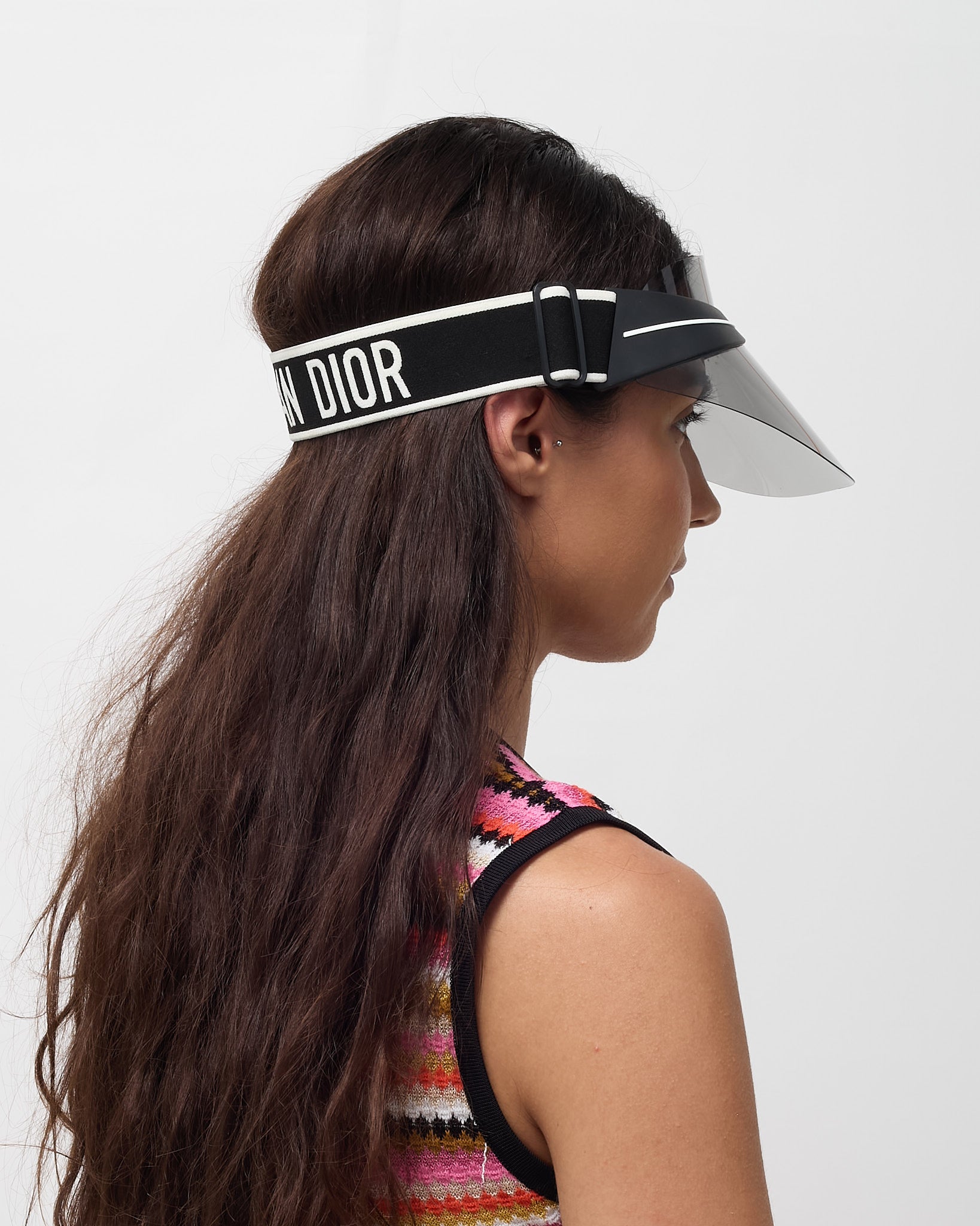 Buy Dior Black Perspex and Black/White Dior Logo Cotton-Blend