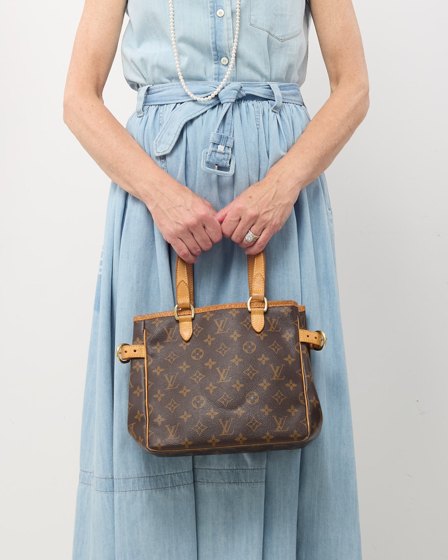 Louis Vuitton Monogram Coated Canvas Batignolles Vertical PM Bag