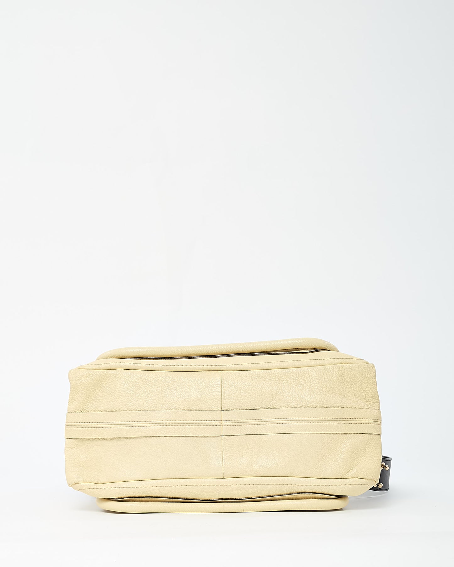 Chloé Cream Beige Pebbled Leather Medium Paraty Military 2Way Bag