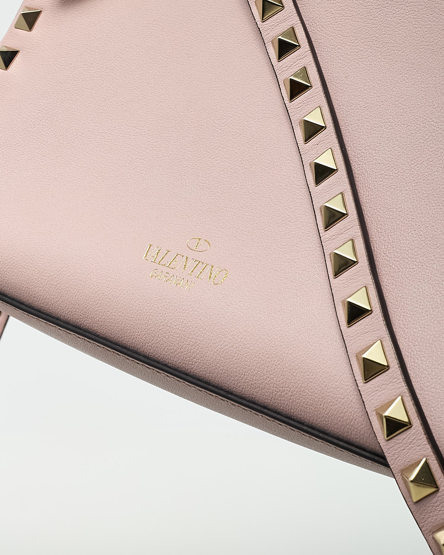 Valentino Pink Leather GHW Rockstud Small Envelope Flap Crossbody Bag