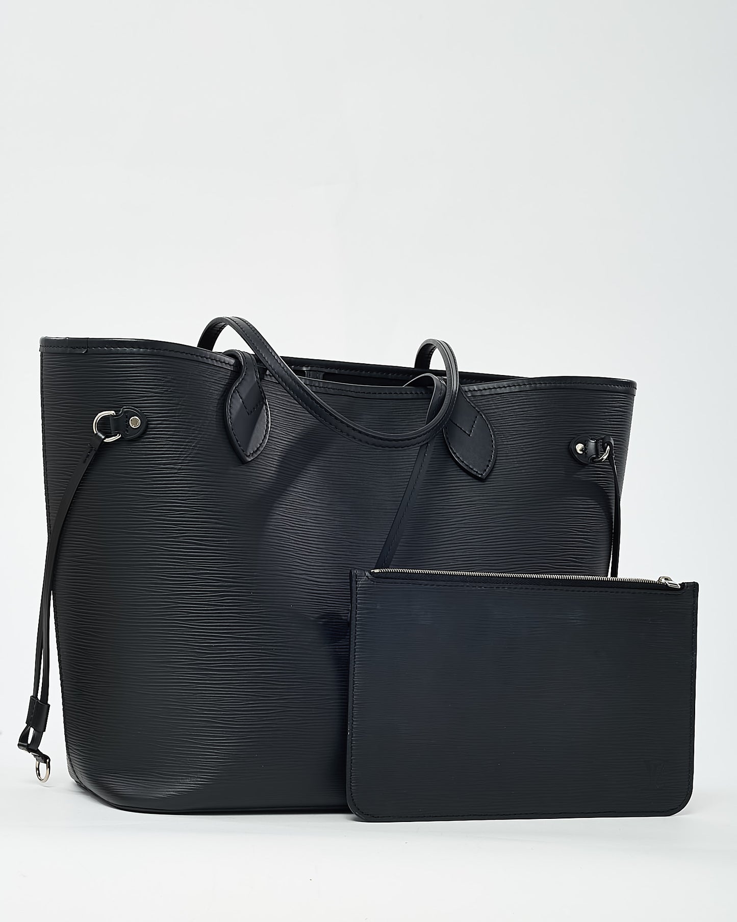 Louis Vuitton Black Epi Leather Neverfull MM with Pouch