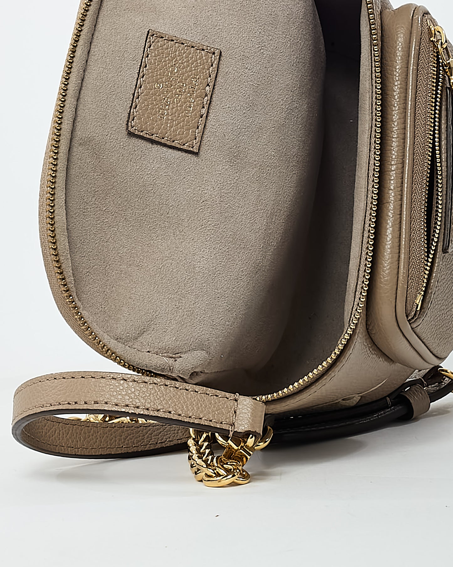 Louis Vuitton Tourterelle Beige and Cream Bicolor Monogram Empreinte Leather Mini Bumbag