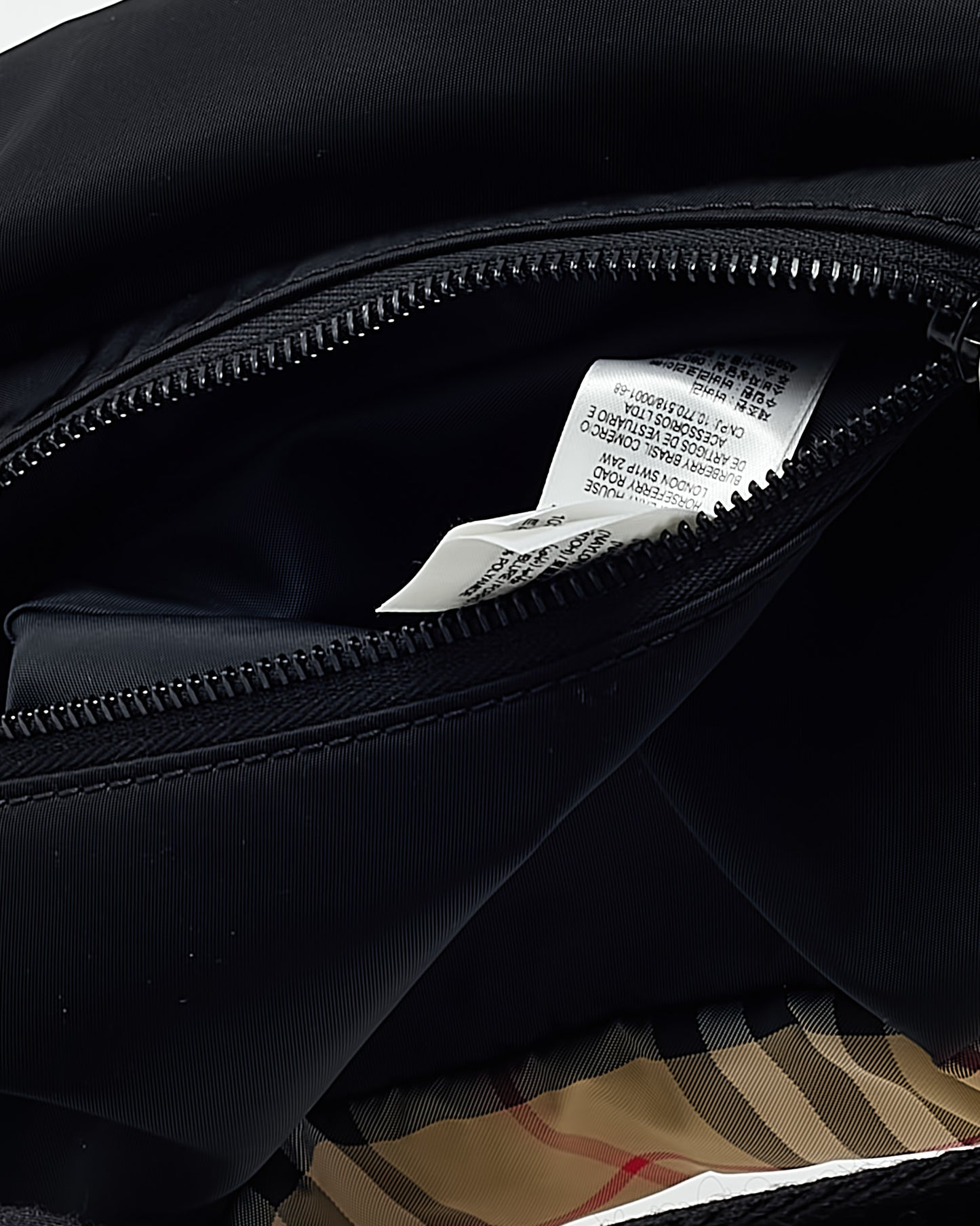 Burberry Black Logo Canvas and Beige Nova Check Nylon Sonny Belt Bag