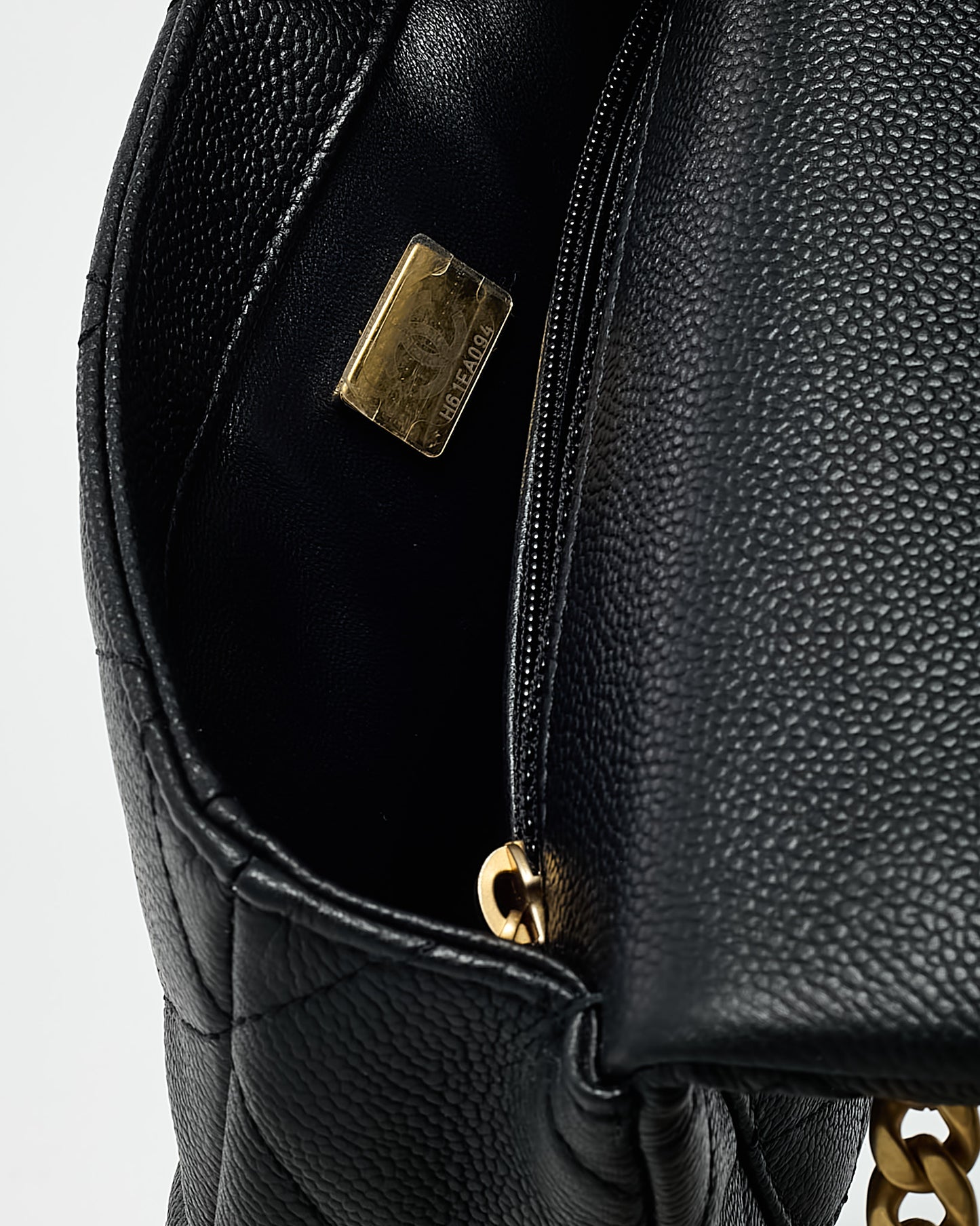 Chanel Black Caviar Quilted Leather Sweetheart Coco Crush Mini Square Flap Bag GHW