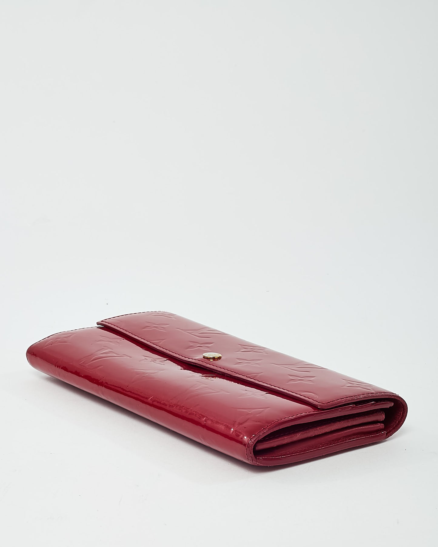 Louis Vuitton Red Monogram Vernis Patent Leather Sarah Wallet