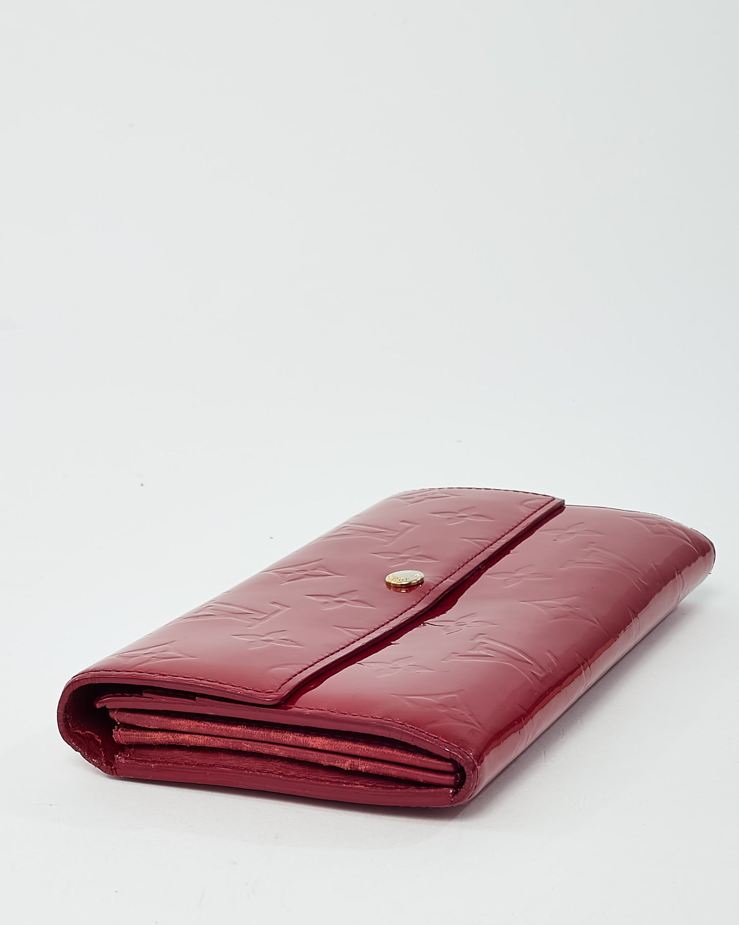 Louis Vuitton Red Monogram Vernis Patent Leather Sarah Wallet