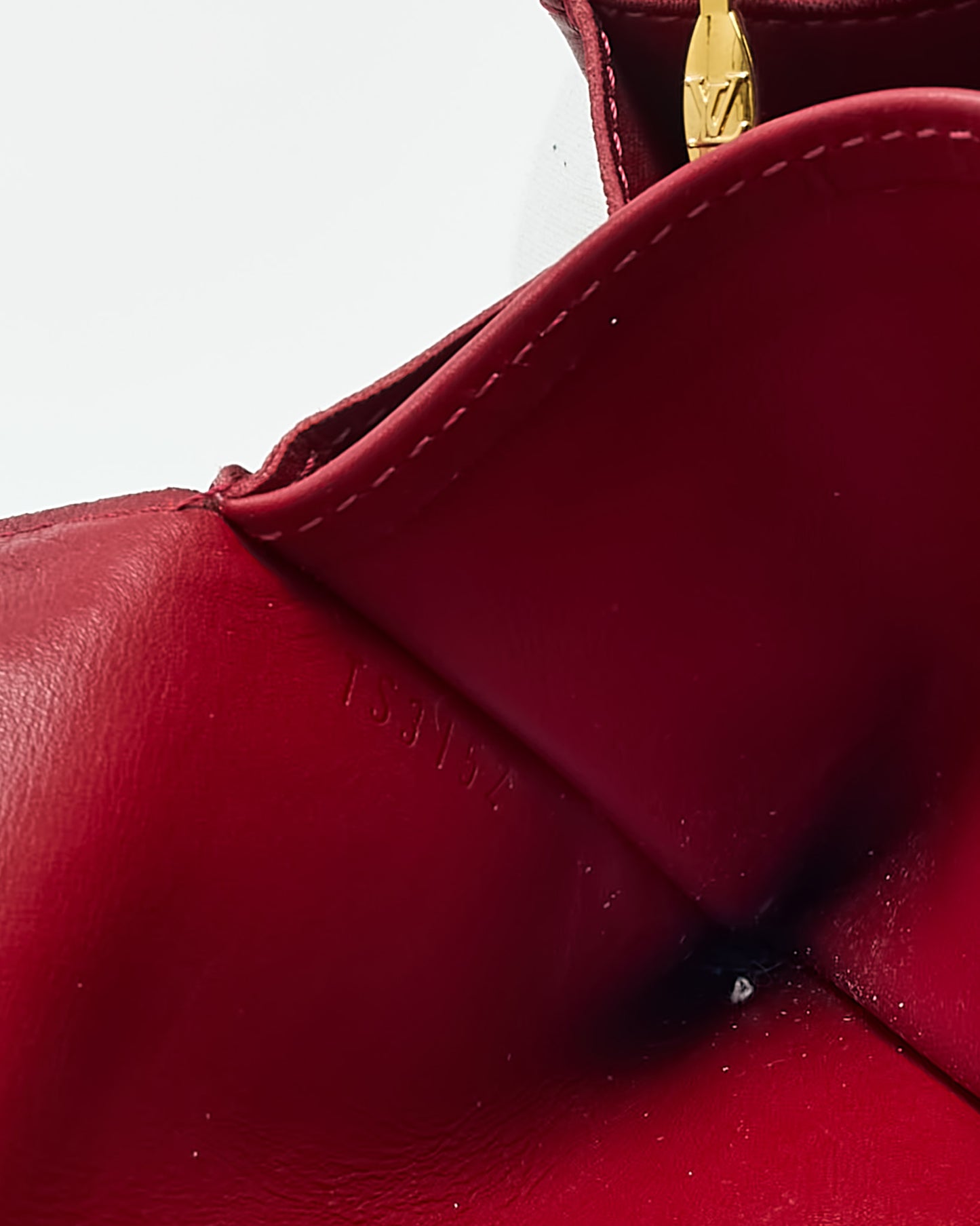 Louis Vuitton Red Monogram Vernis Patent Leather Sarah Wallet